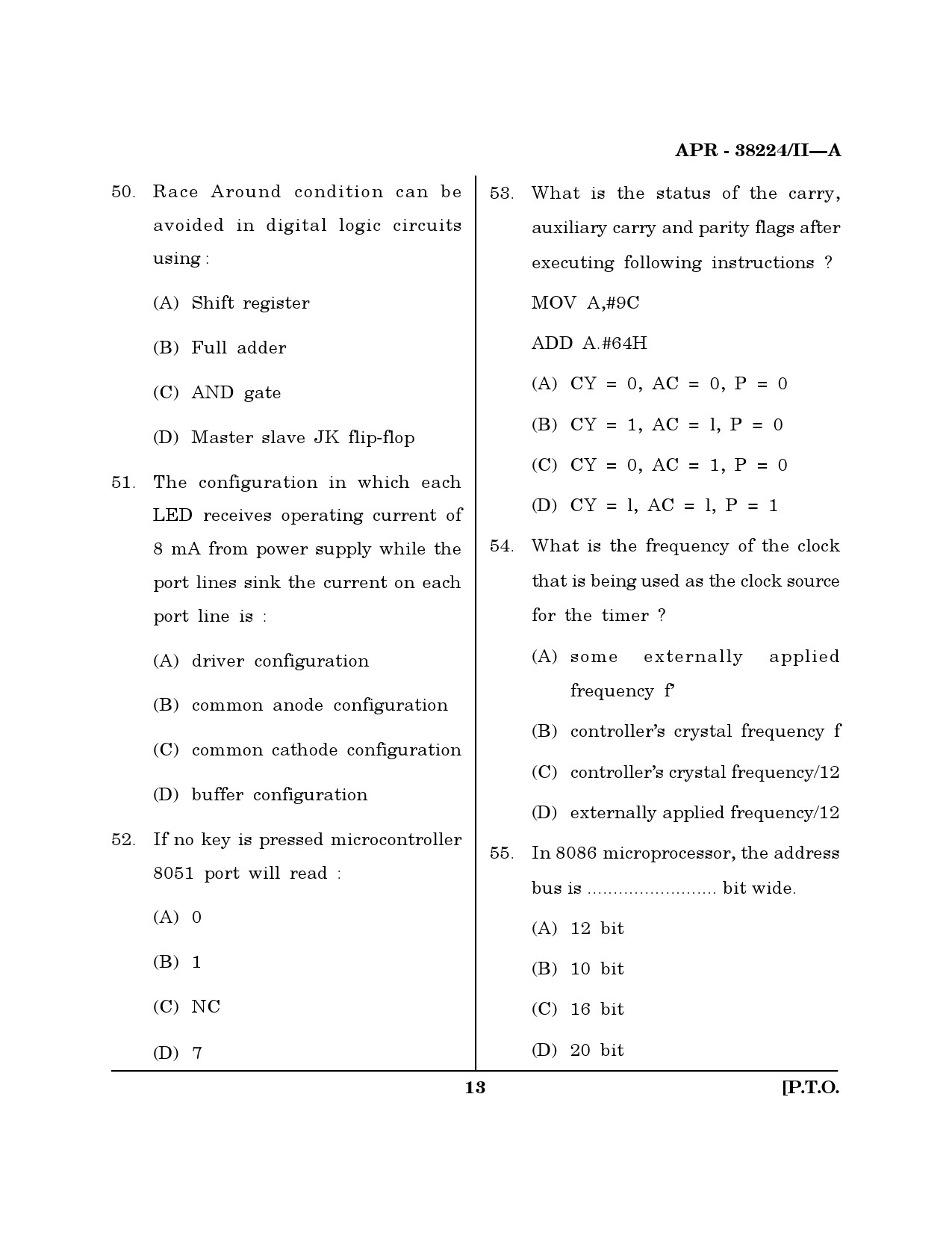 MH SET Electronics Science Question Paper II April 2024 12