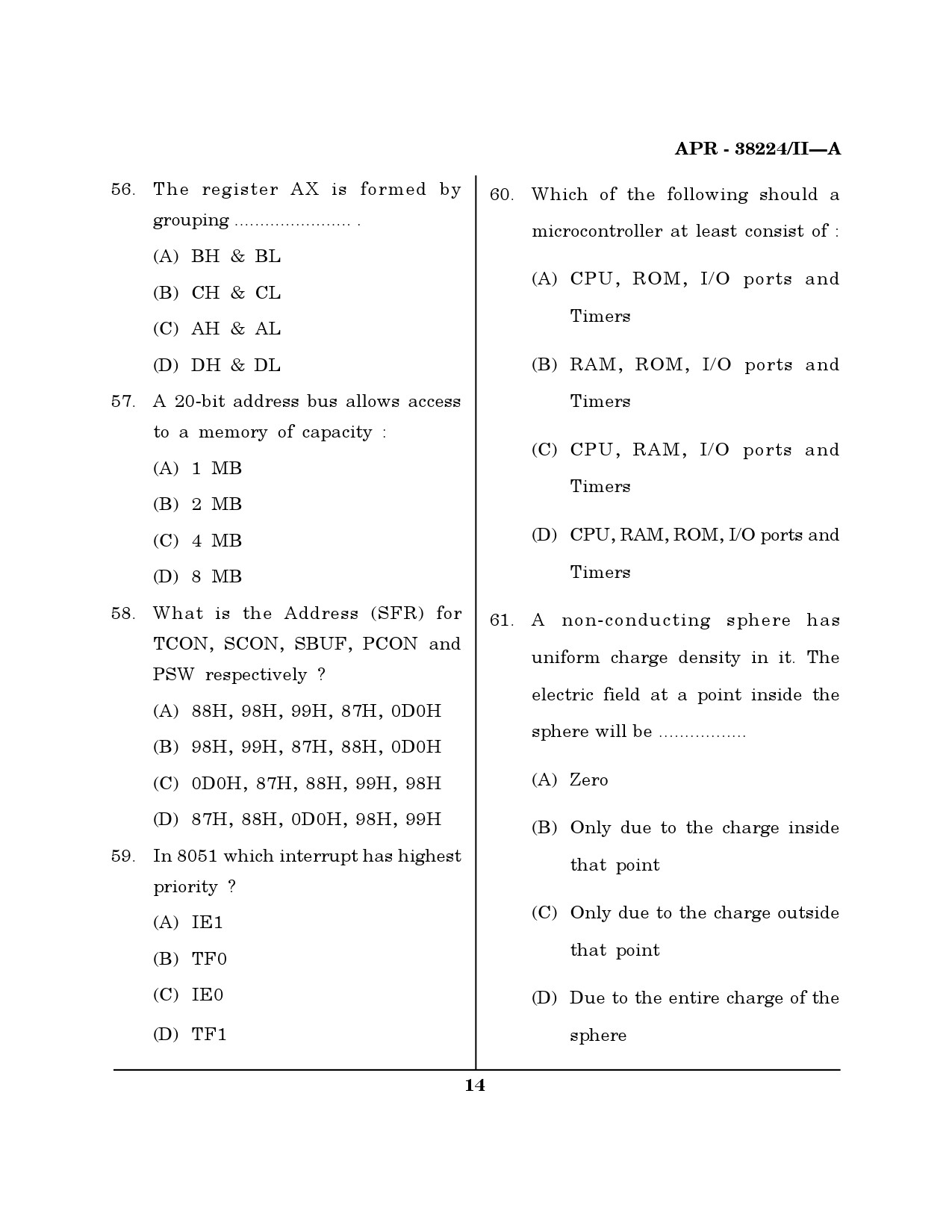 MH SET Electronics Science Question Paper II April 2024 13