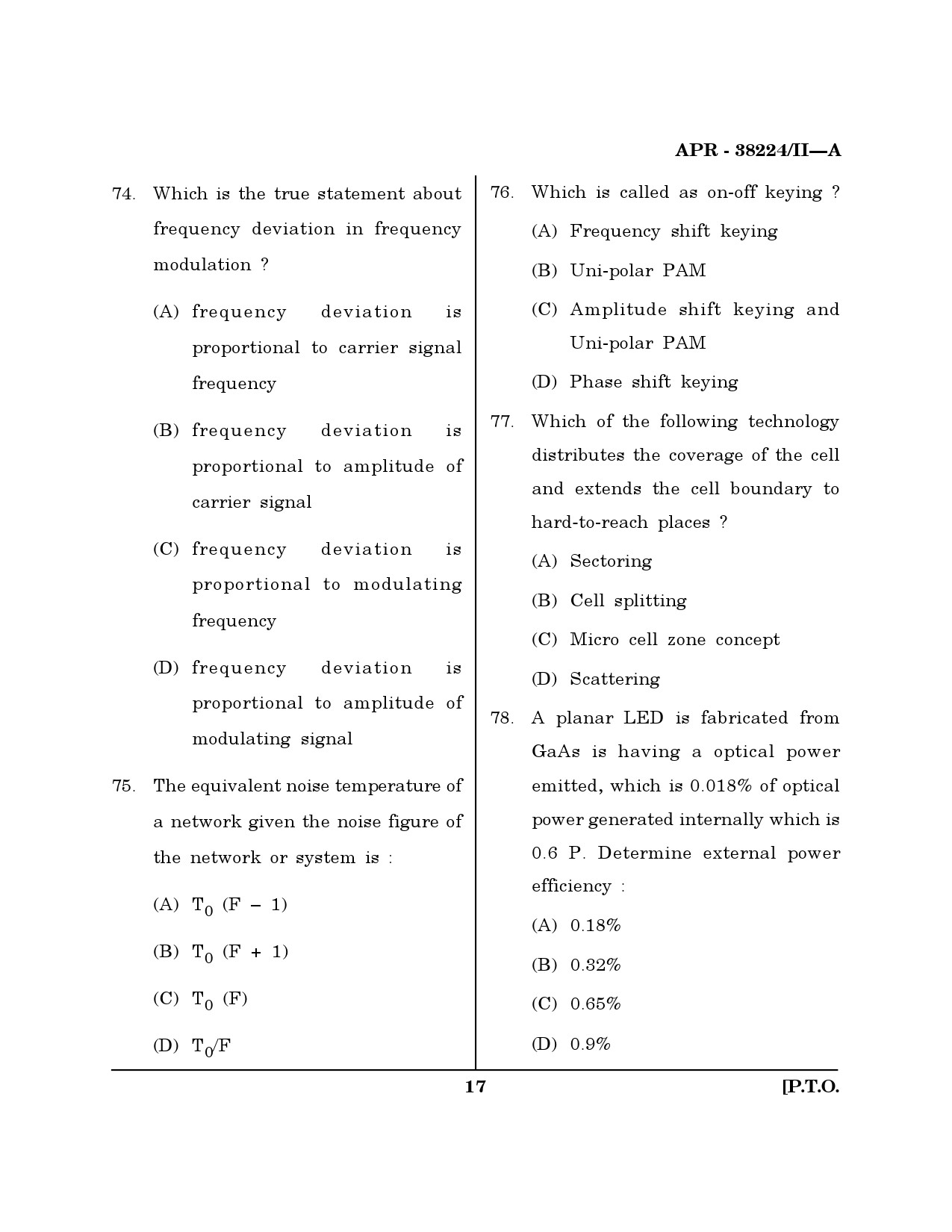 MH SET Electronics Science Question Paper II April 2024 16