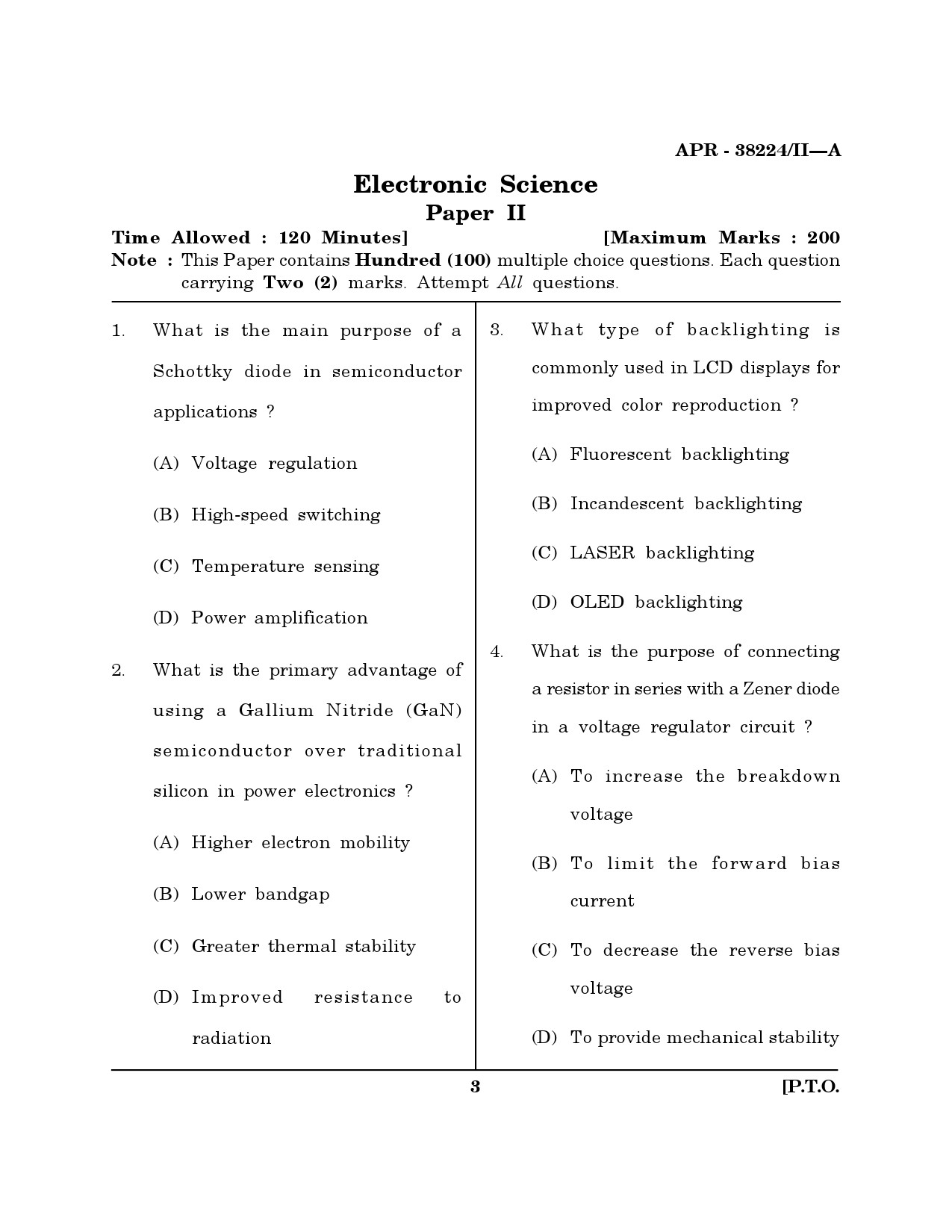 MH SET Electronics Science Question Paper II April 2024 2