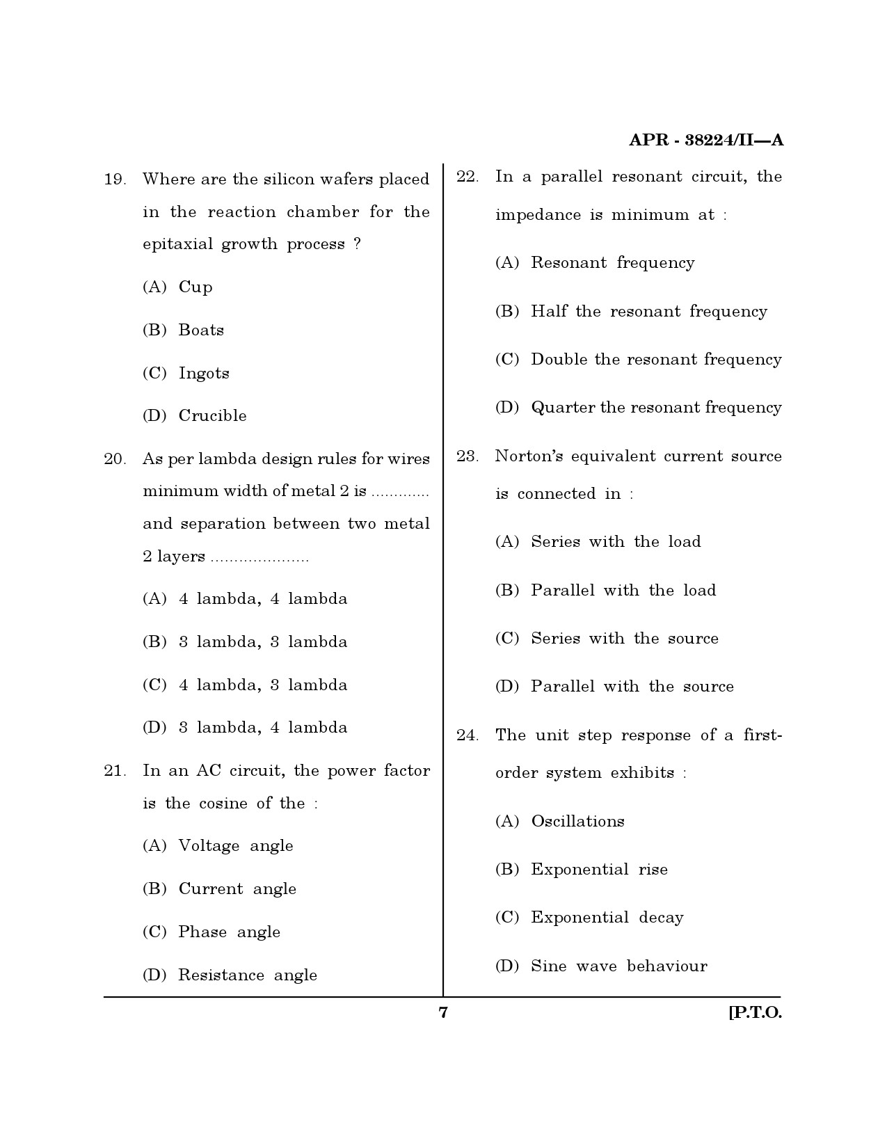 MH SET Electronics Science Question Paper II April 2024 6