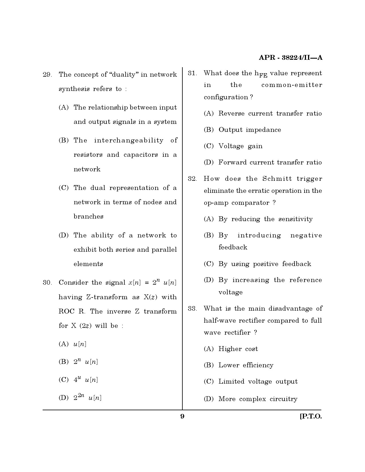 MH SET Electronics Science Question Paper II April 2024 8