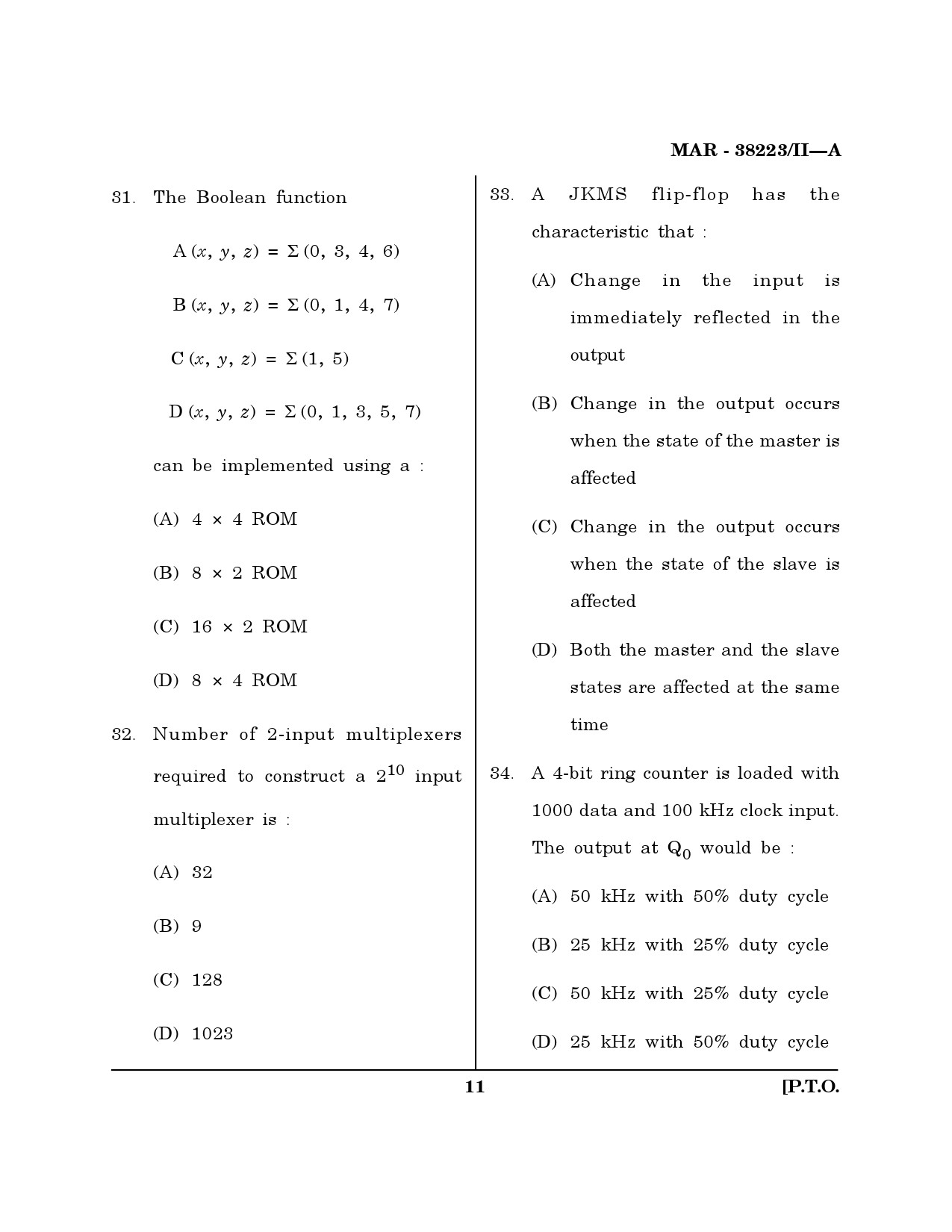 MH SET Electronics Science Question Paper II March 2023 10