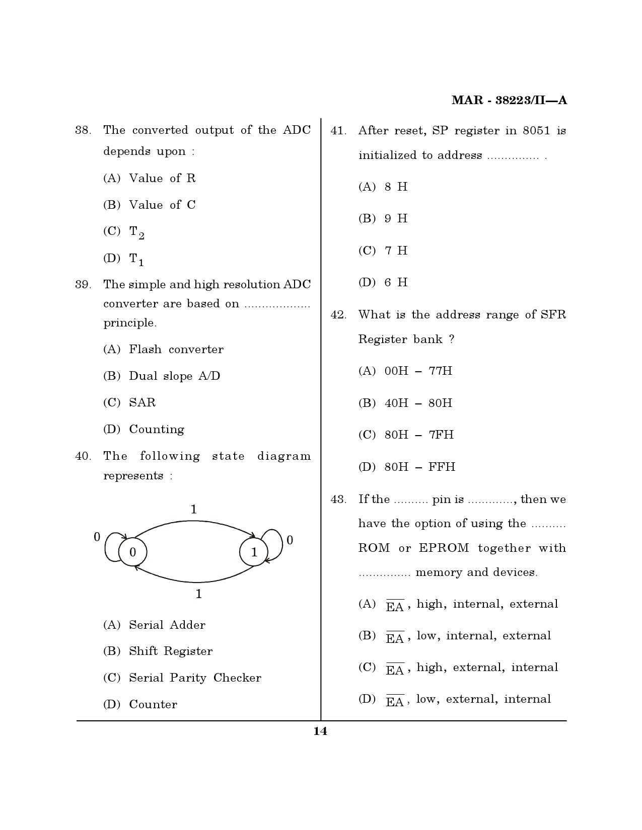 MH SET Electronics Science Question Paper II March 2023 13