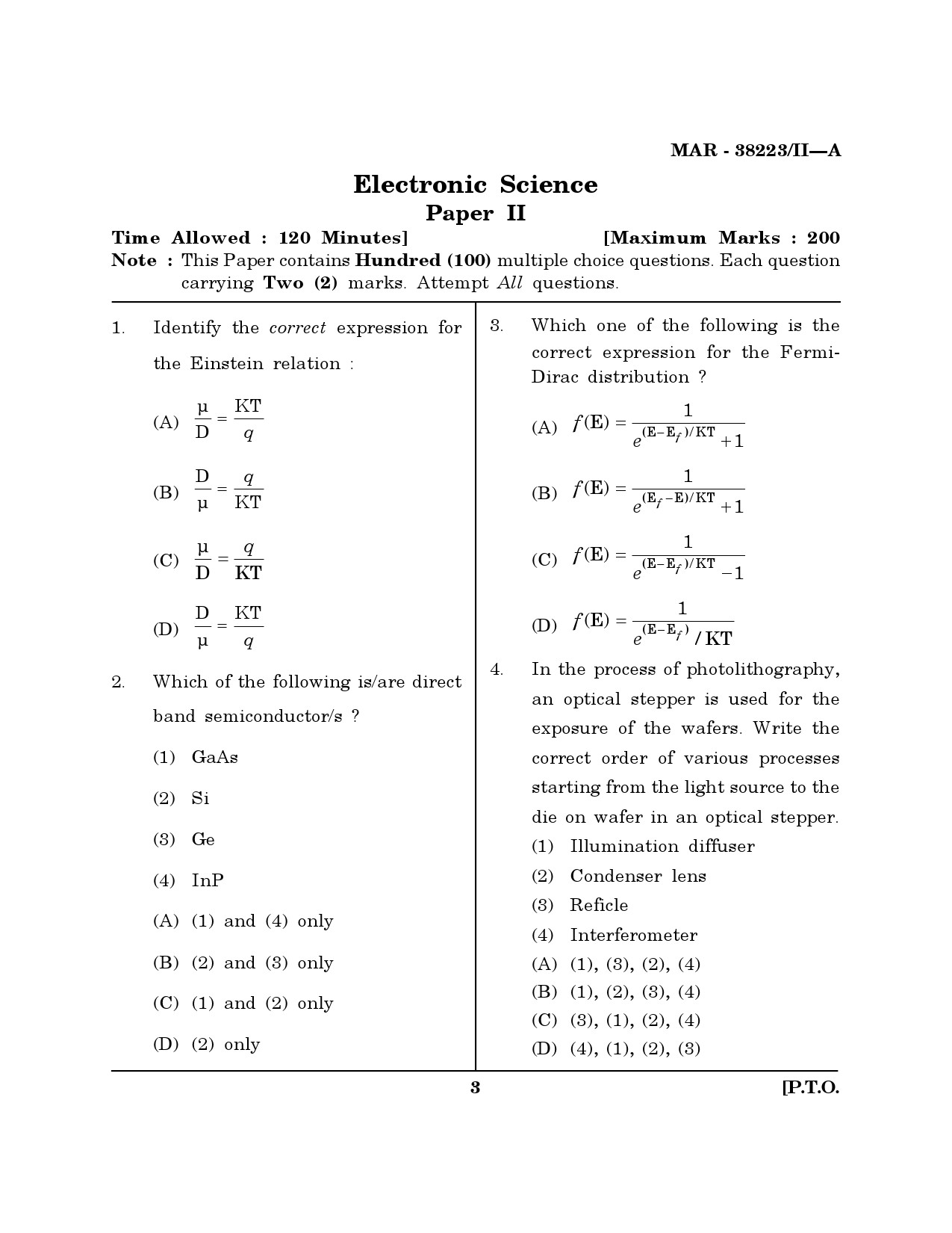 MH SET Electronics Science Question Paper II March 2023 2