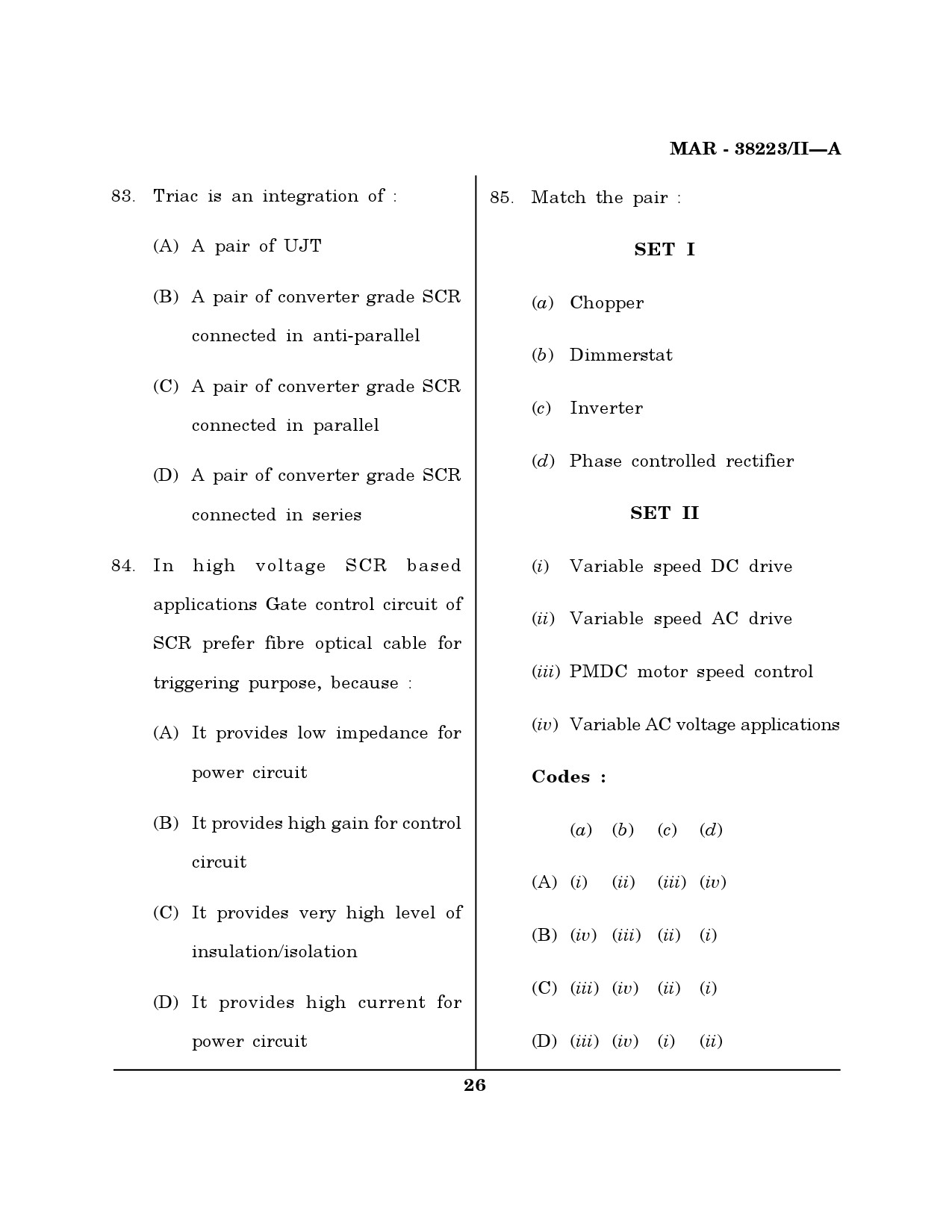 MH SET Electronics Science Question Paper II March 2023 25