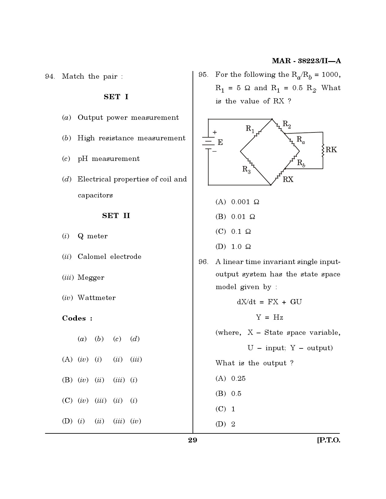 MH SET Electronics Science Question Paper II March 2023 28