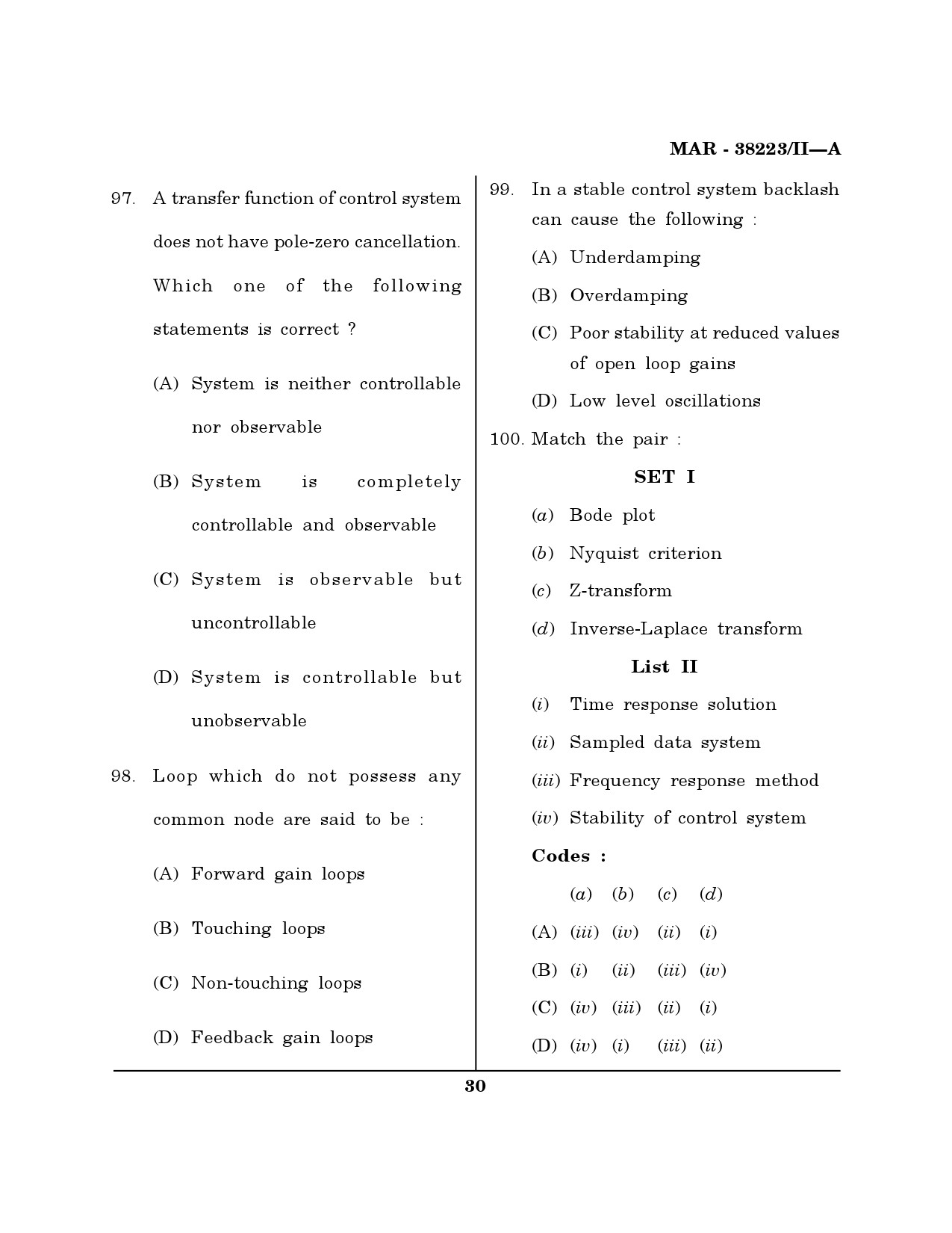 MH SET Electronics Science Question Paper II March 2023 29