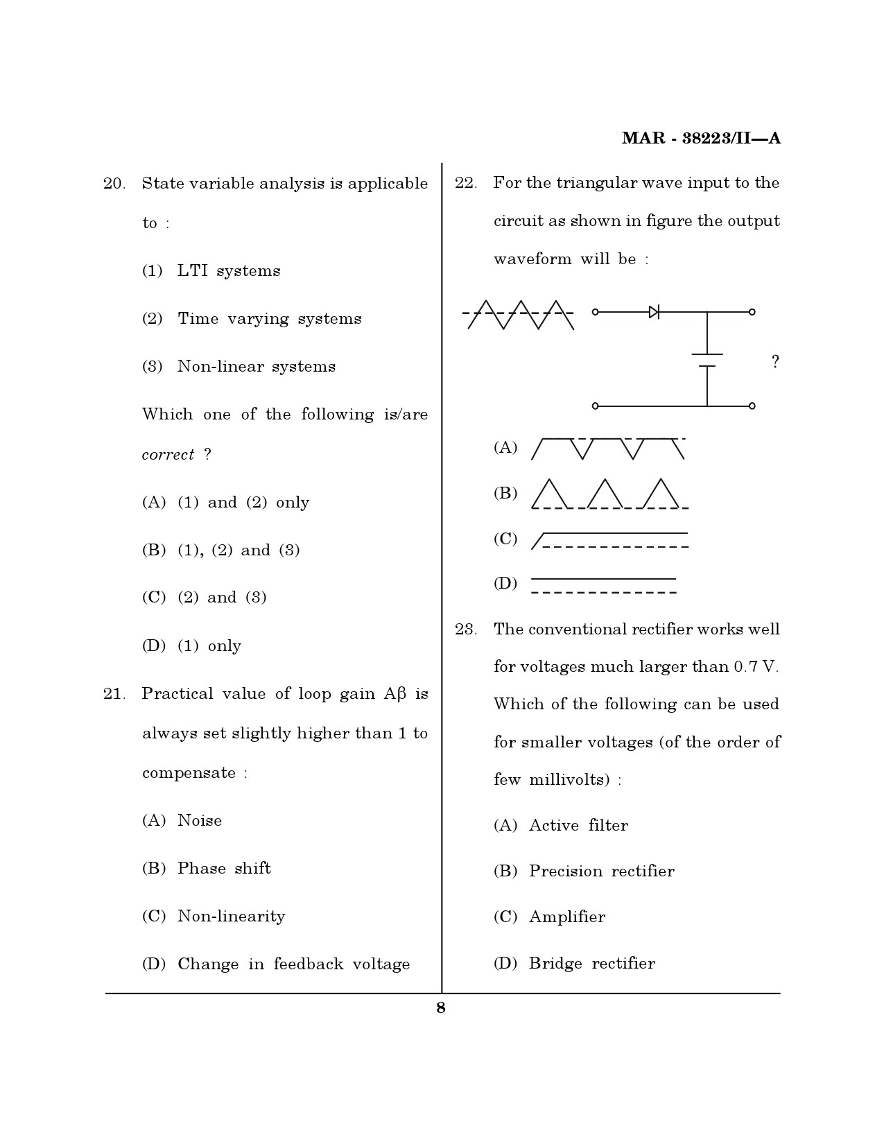 MH SET Electronics Science Question Paper II March 2023 7