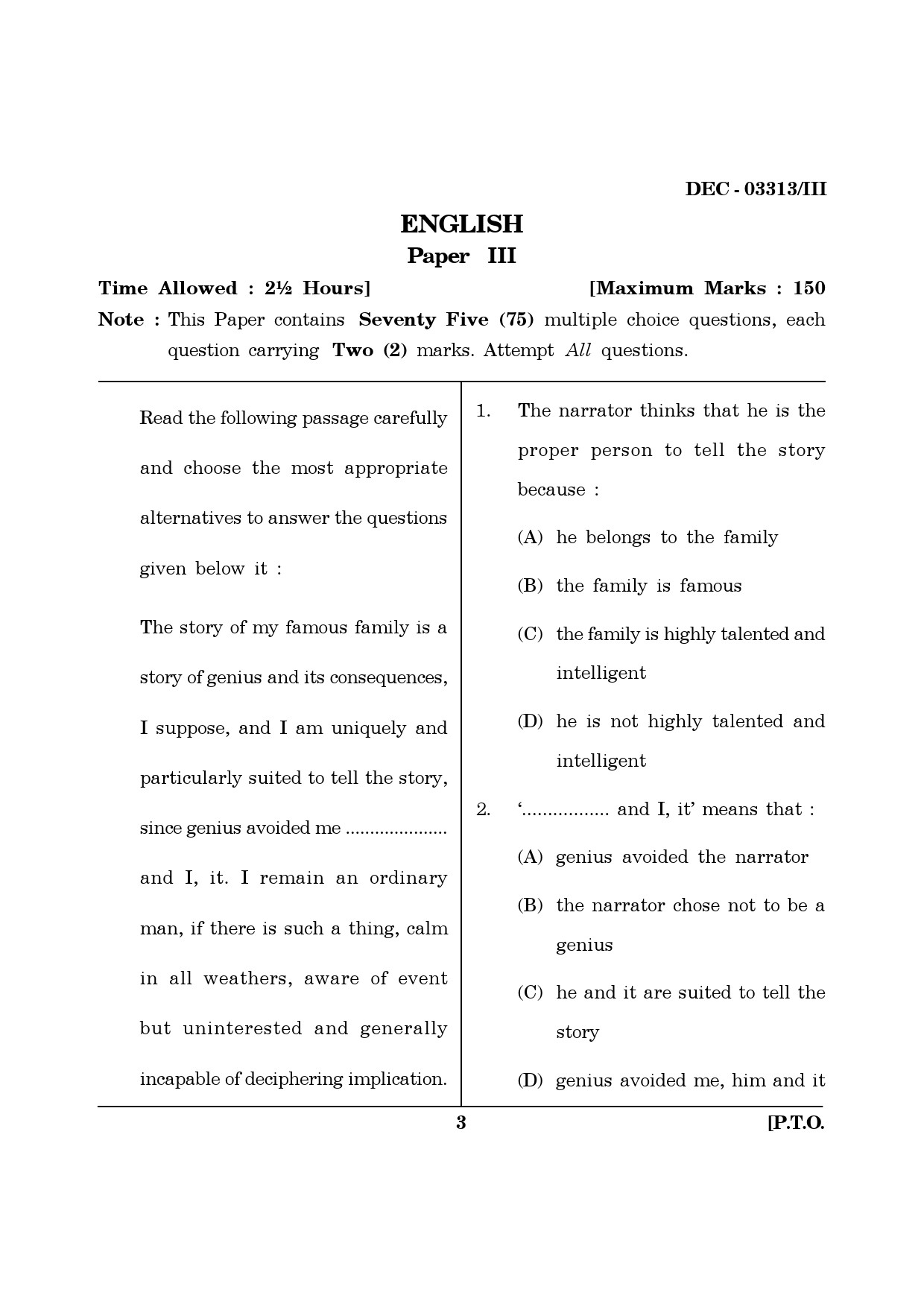 Maharashtra SET English Question Paper III December 2013 2
