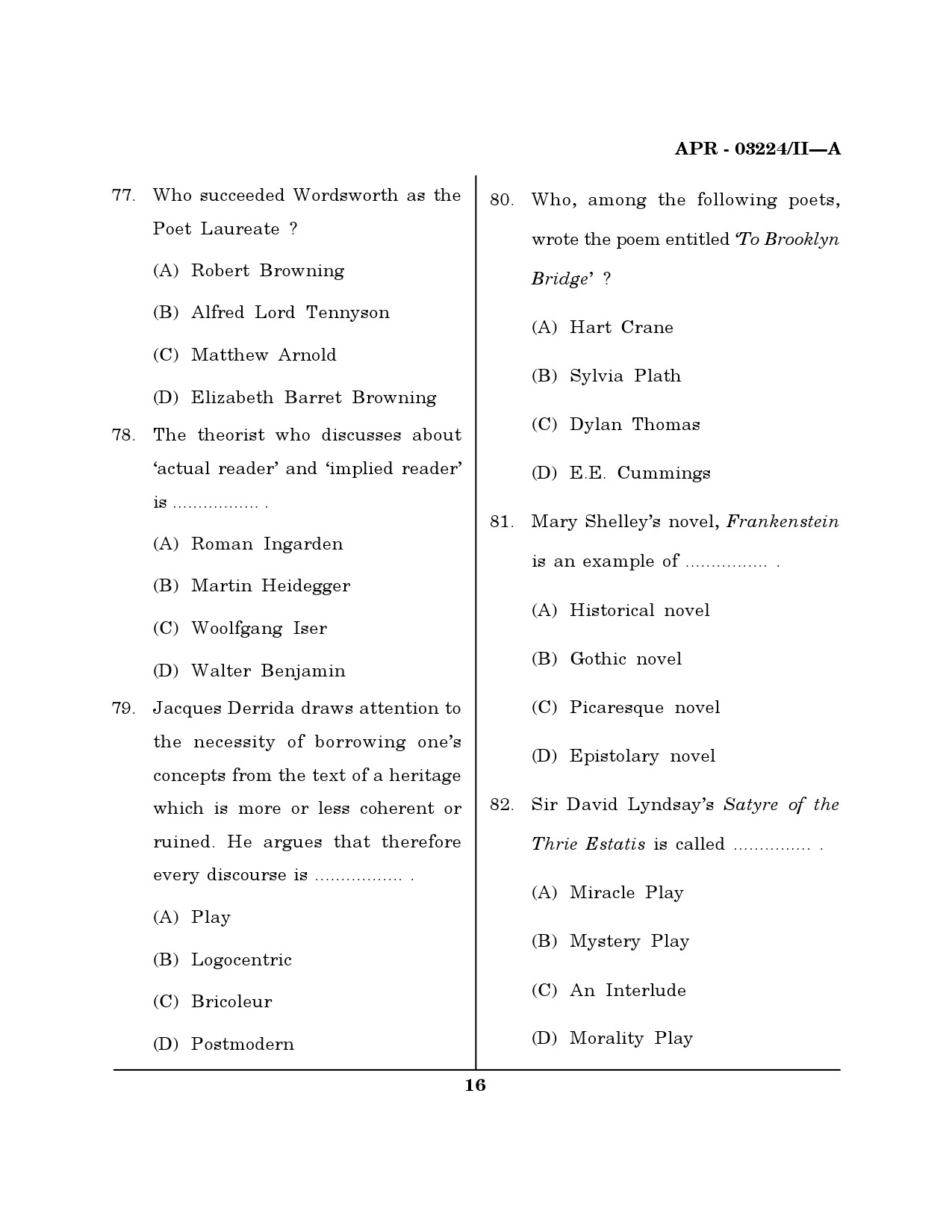 MH SET English Question Paper II April 2024 15