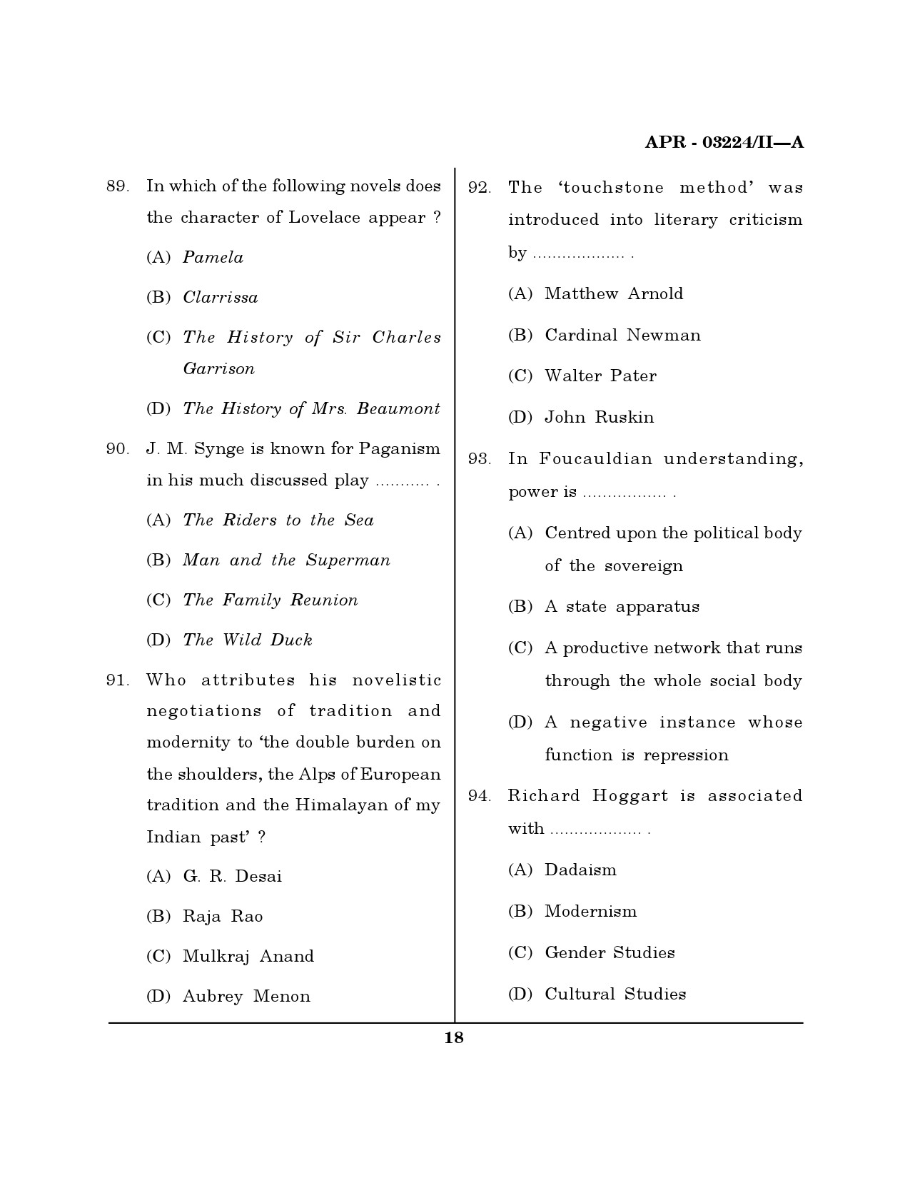 MH SET English Question Paper II April 2024 17