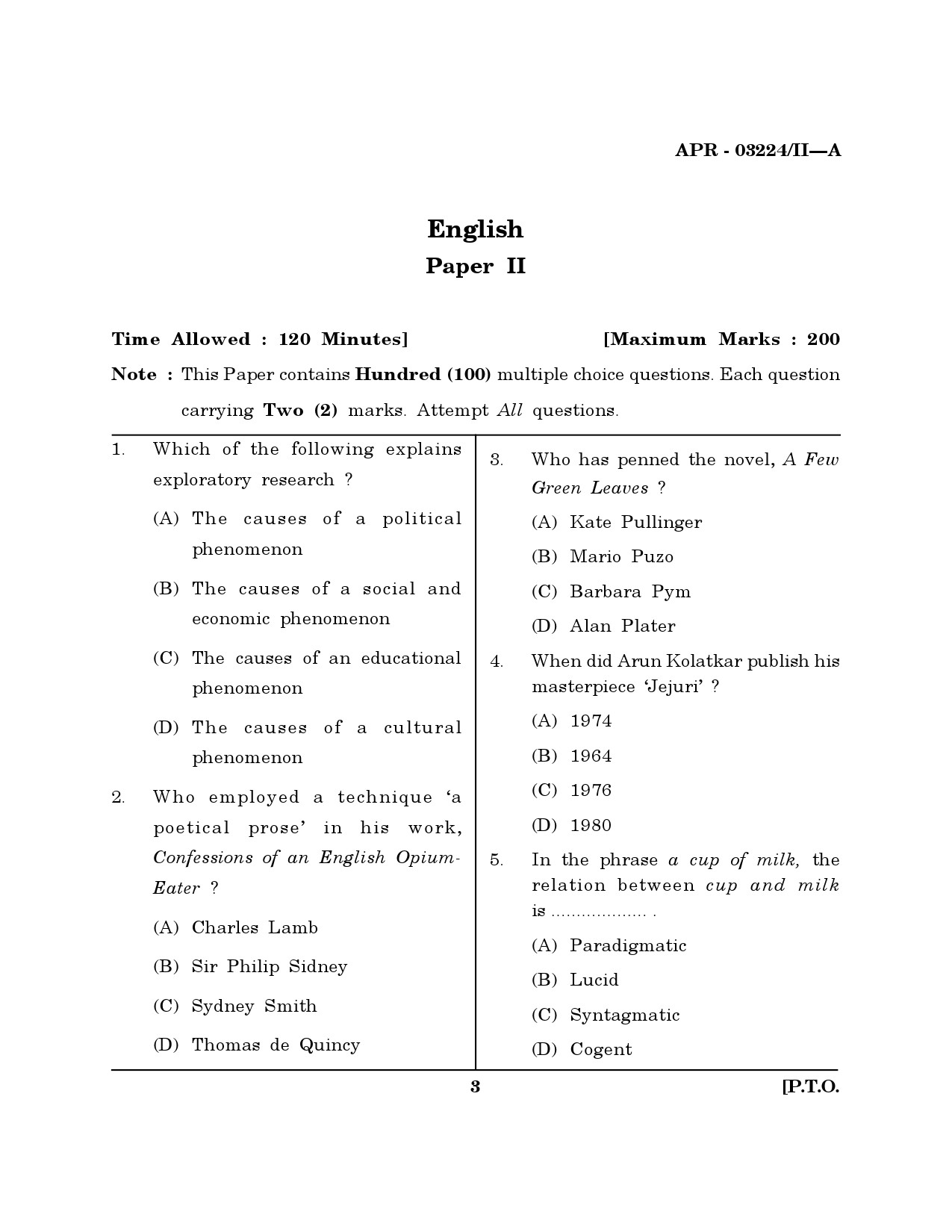 MH SET English Question Paper II April 2024 2