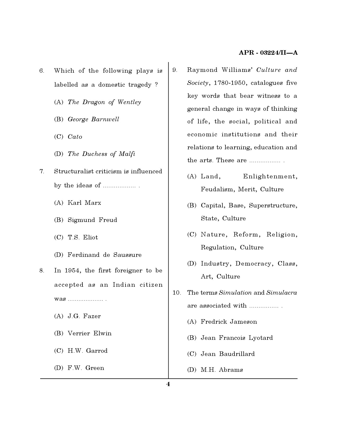 MH SET English Question Paper II April 2024 3