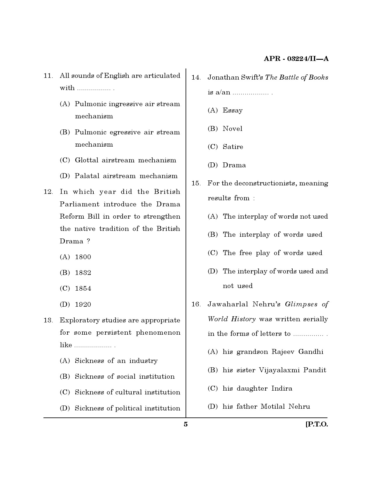 MH SET English Question Paper II April 2024 4