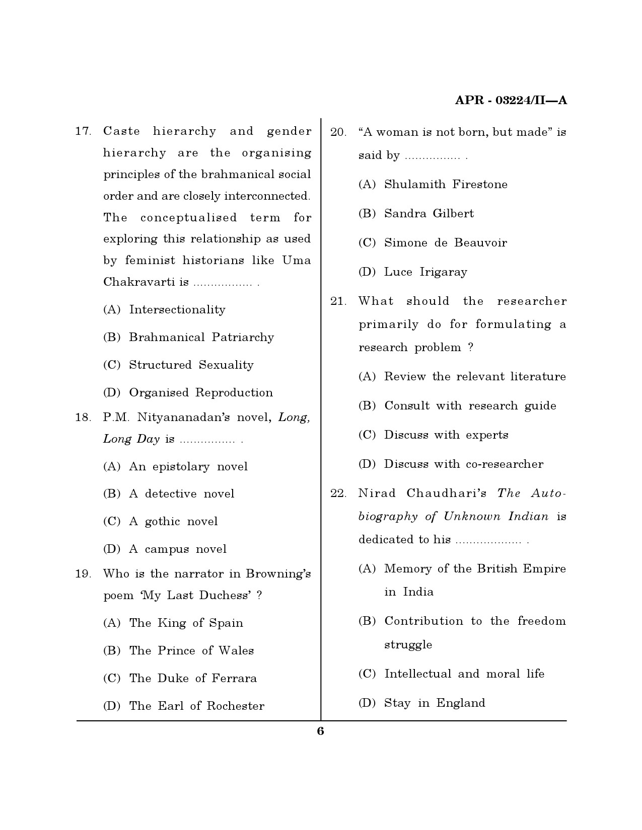 MH SET English Question Paper II April 2024 5