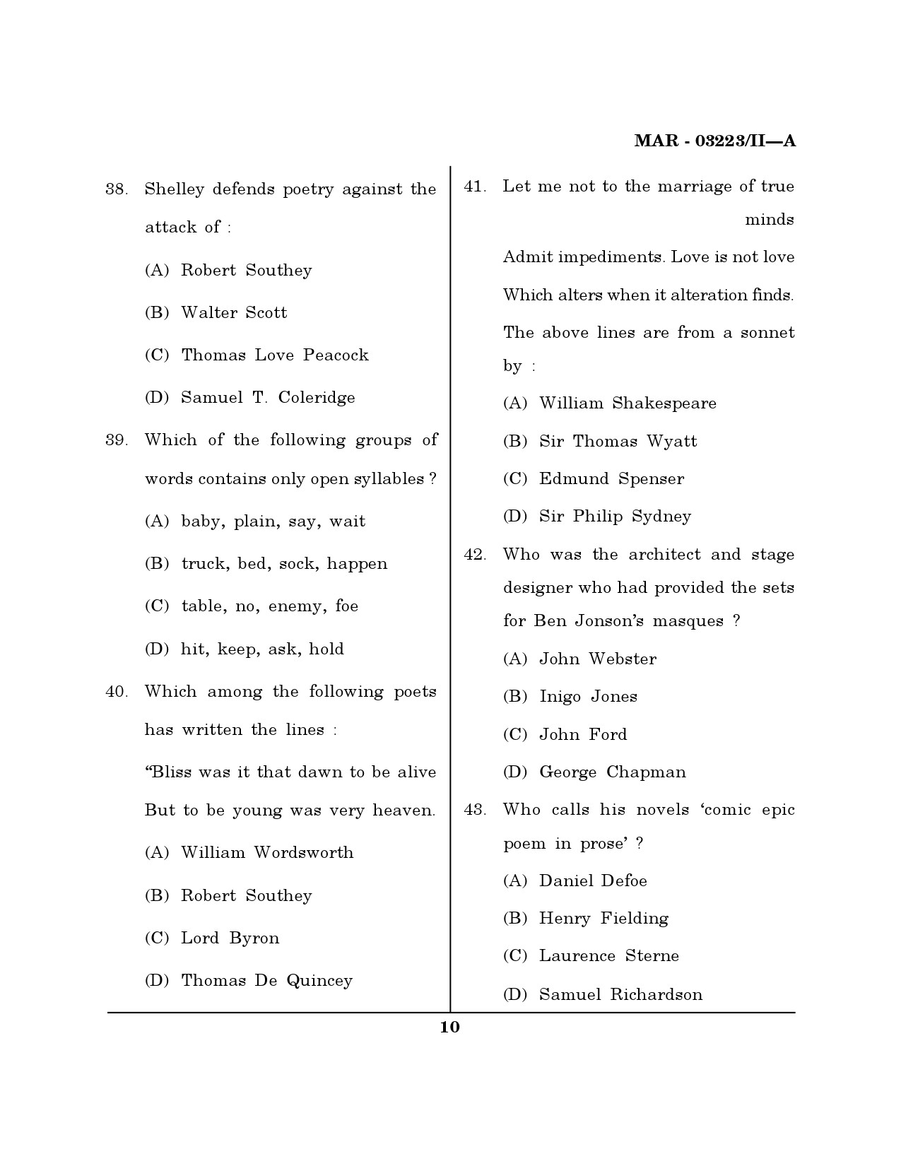 MH SET English Question Paper II March 2023 9