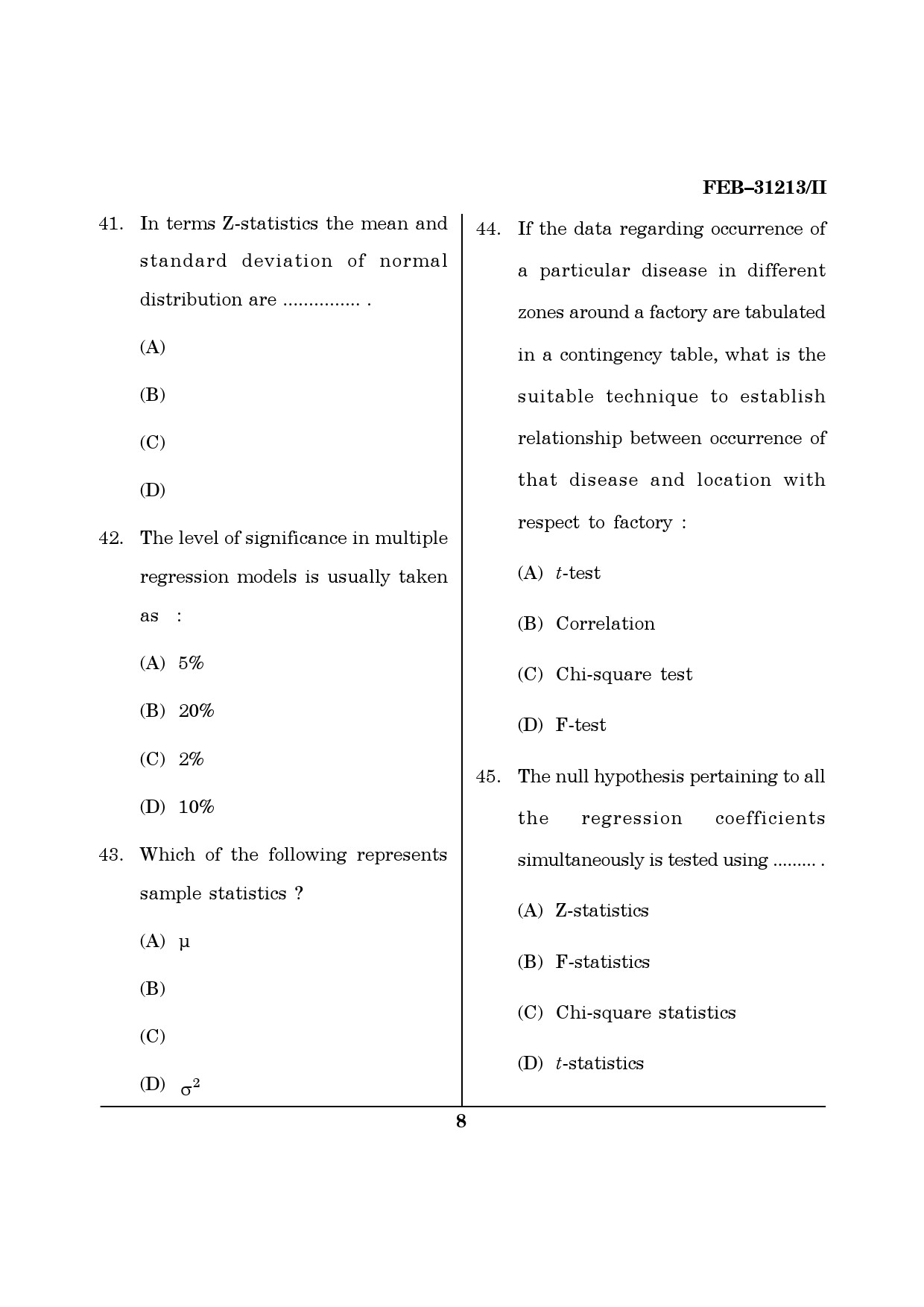 Maharashtra SET Environmental Sciences Question Paper II February 2013 8