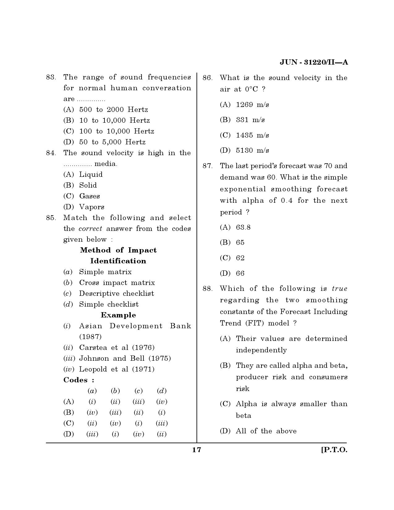 Maharashtra SET Environmental Sciences Question Paper II June 2020 16