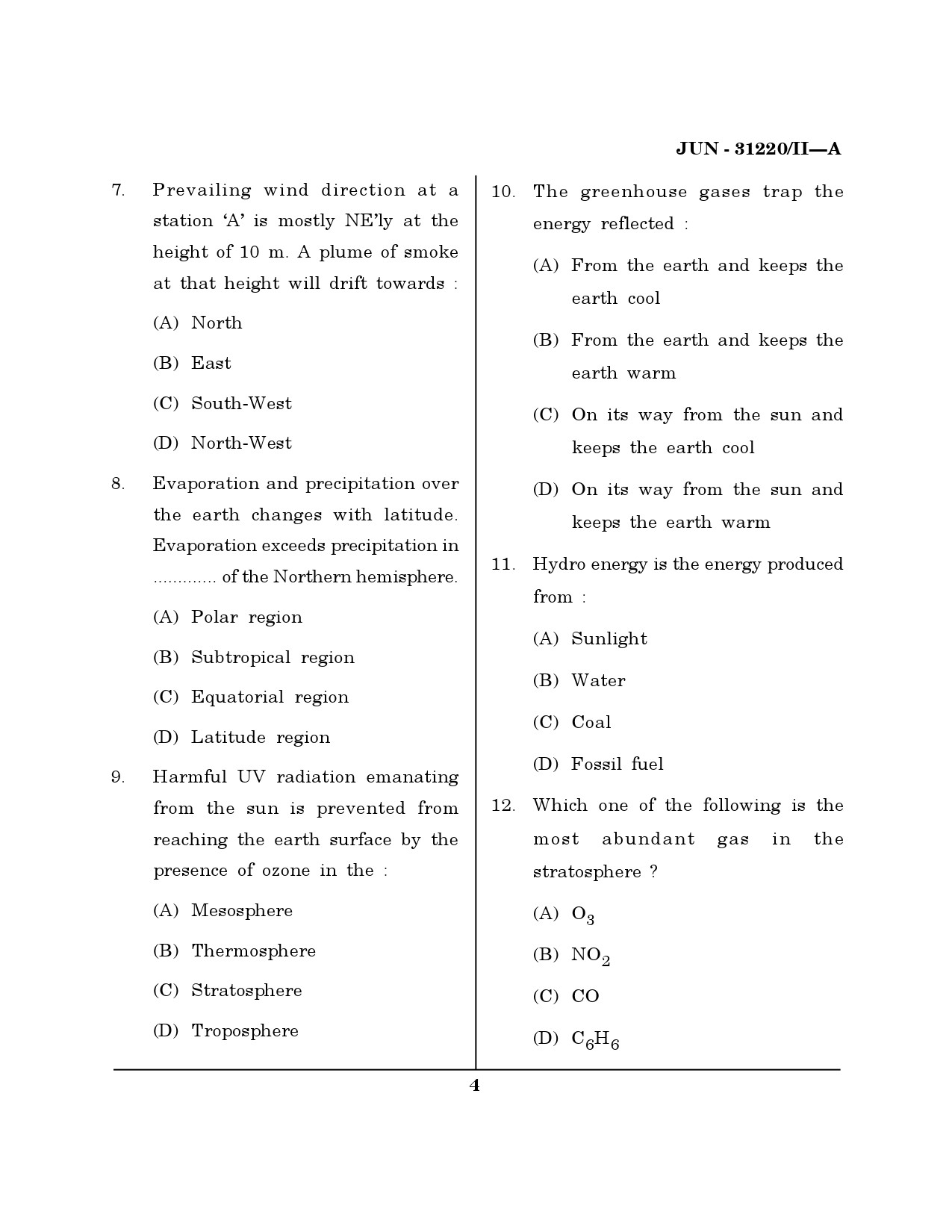 Maharashtra SET Environmental Sciences Question Paper II June 2020 3