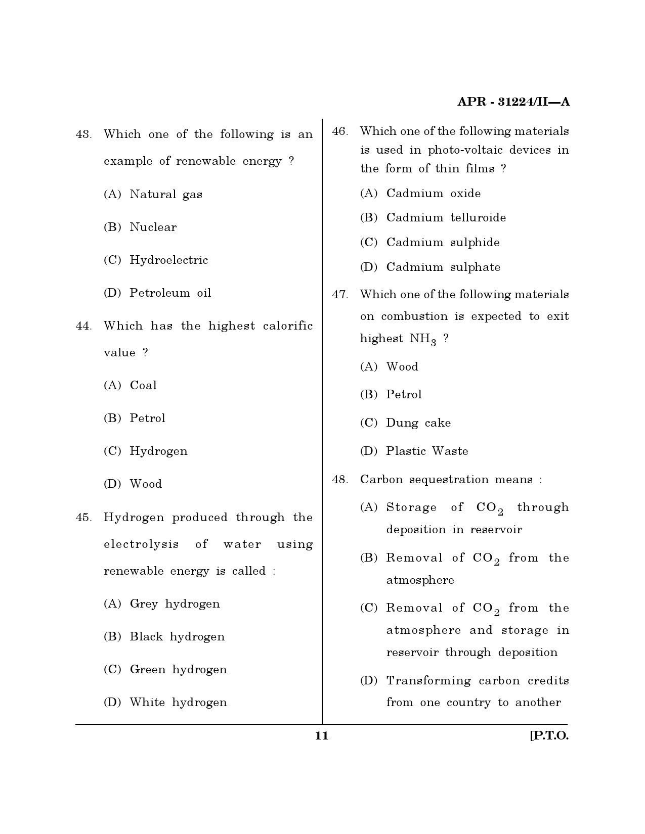 MH SET Environmental Sciences Question Paper II April 2024 10