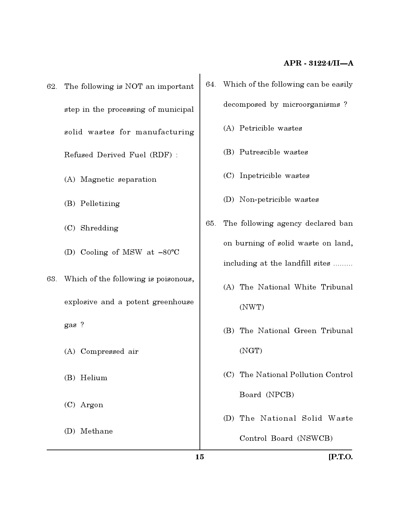 MH SET Environmental Sciences Question Paper II April 2024 14