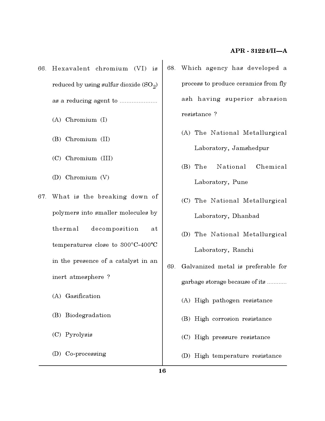 MH SET Environmental Sciences Question Paper II April 2024 15