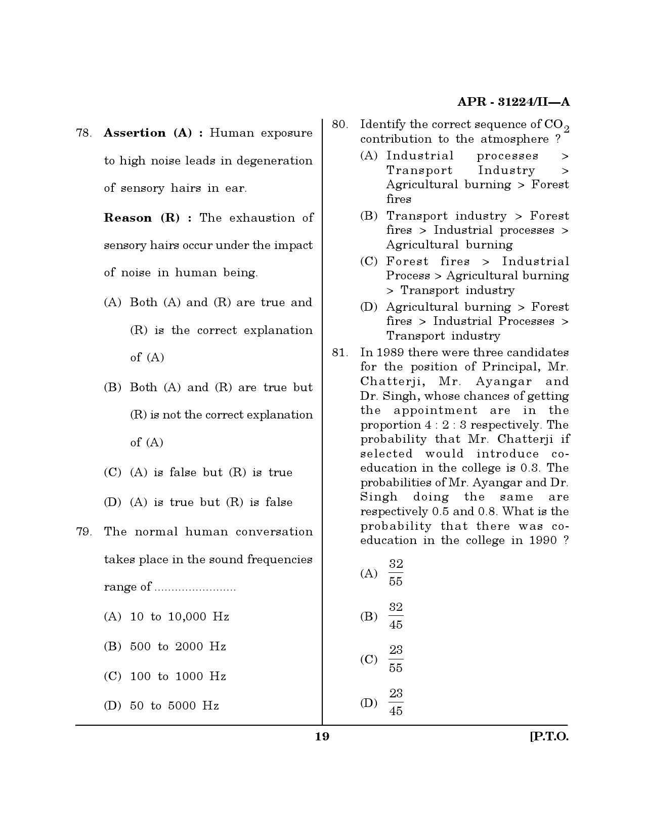 MH SET Environmental Sciences Question Paper II April 2024 18