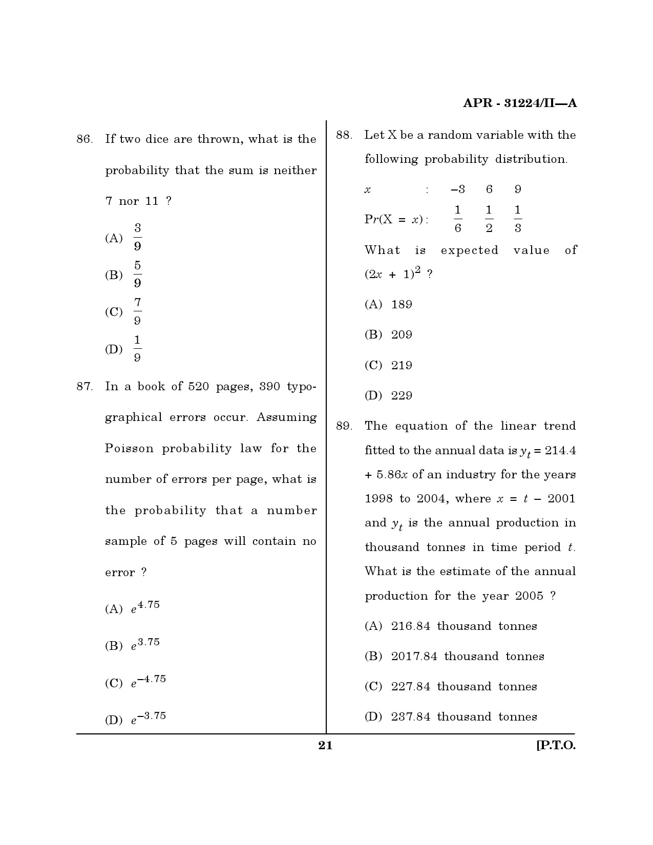 MH SET Environmental Sciences Question Paper II April 2024 20