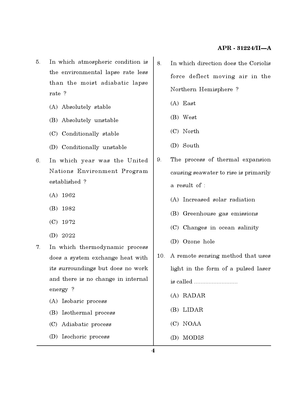 MH SET Environmental Sciences Question Paper II April 2024 3