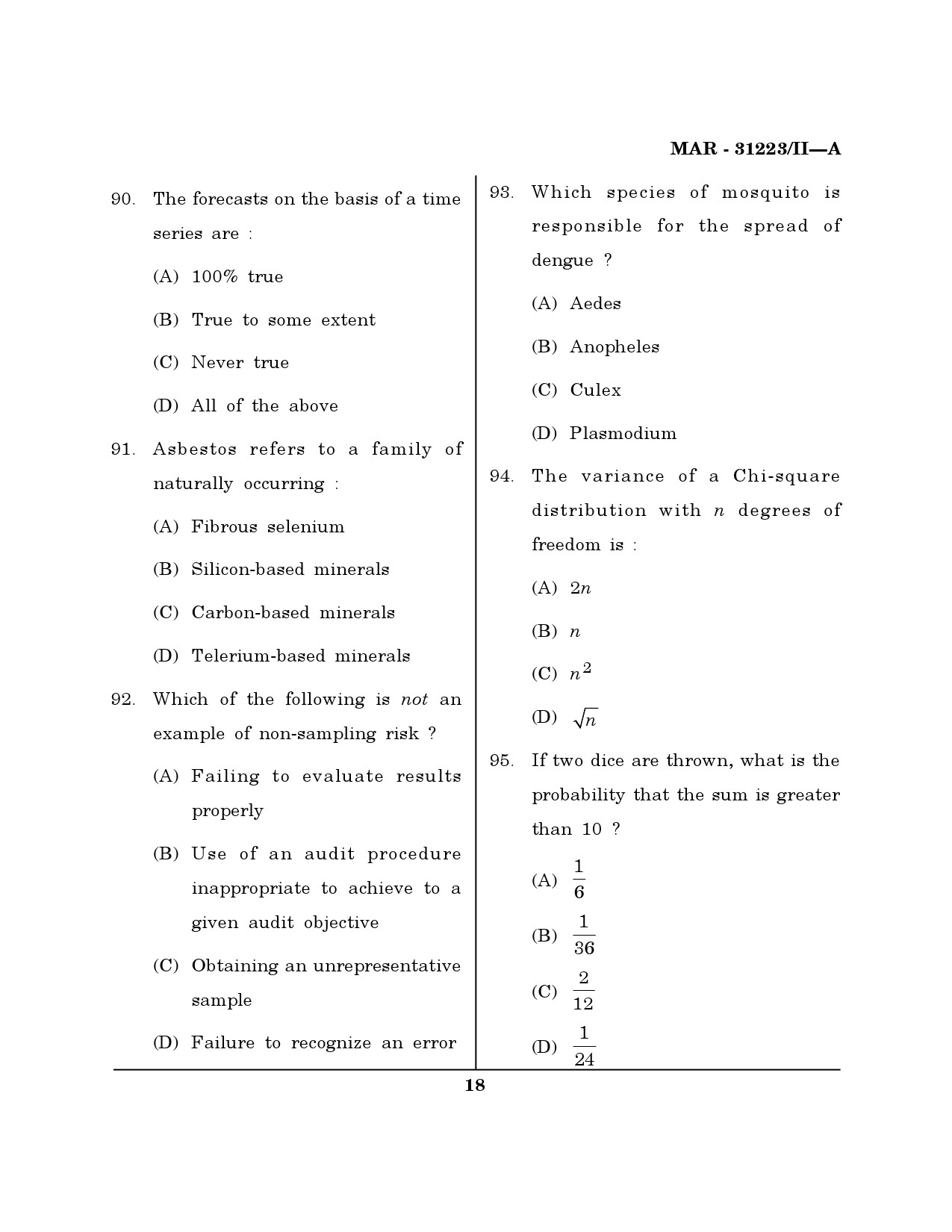 MH SET Environmental Sciences Question Paper II March 2023 17