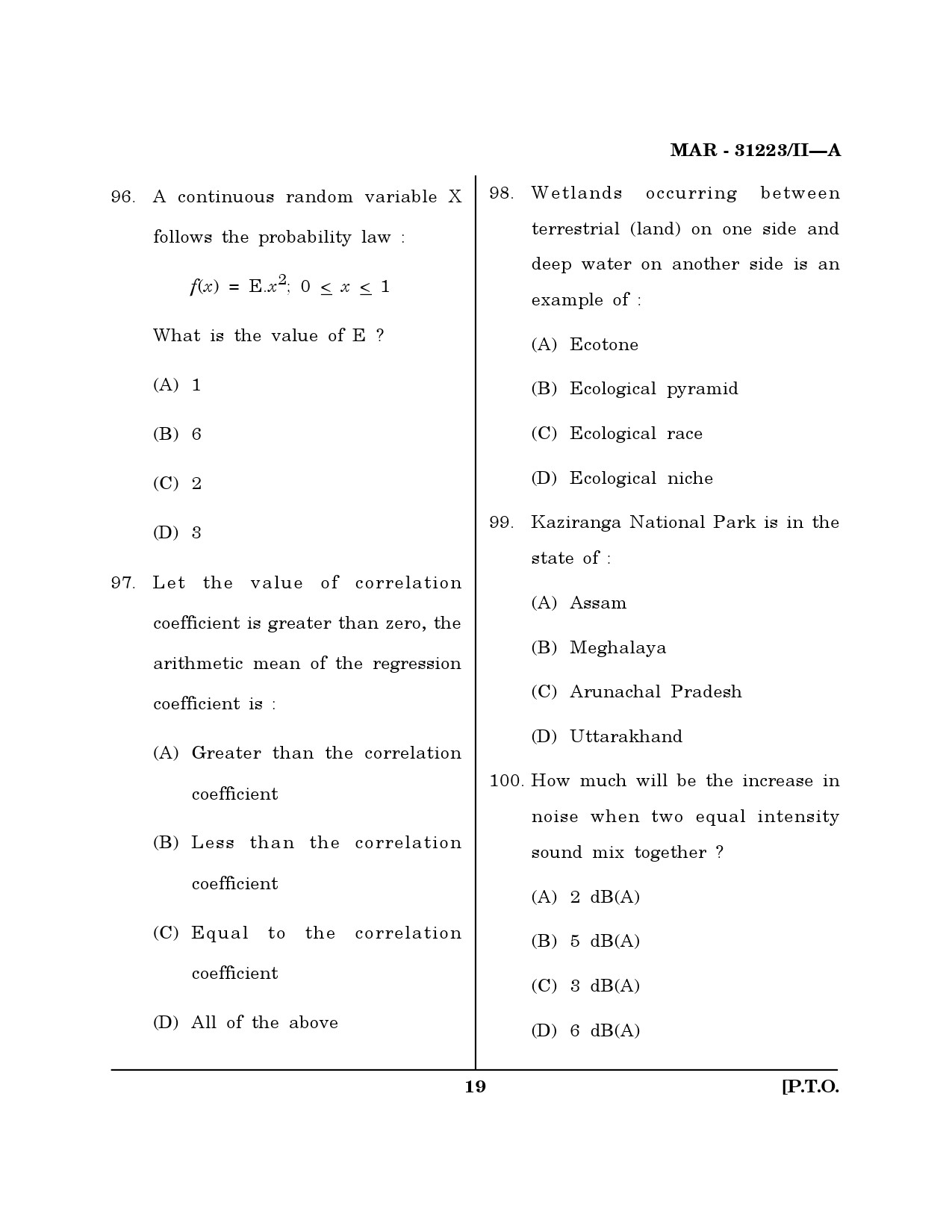 MH SET Environmental Sciences Question Paper II March 2023 18