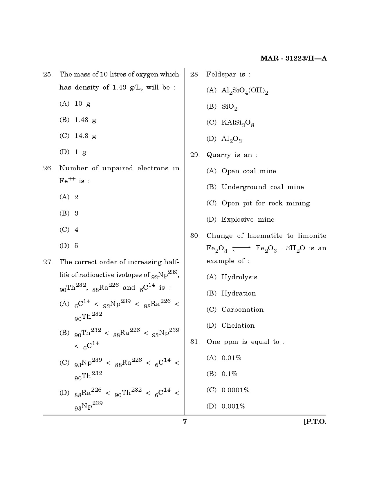 MH SET Environmental Sciences Question Paper II March 2023 6