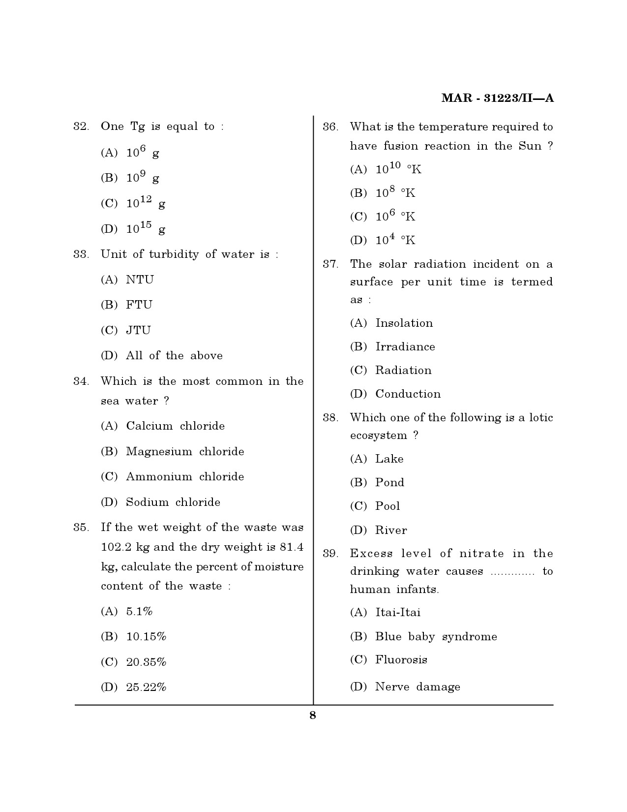 MH SET Environmental Sciences Question Paper II March 2023 7