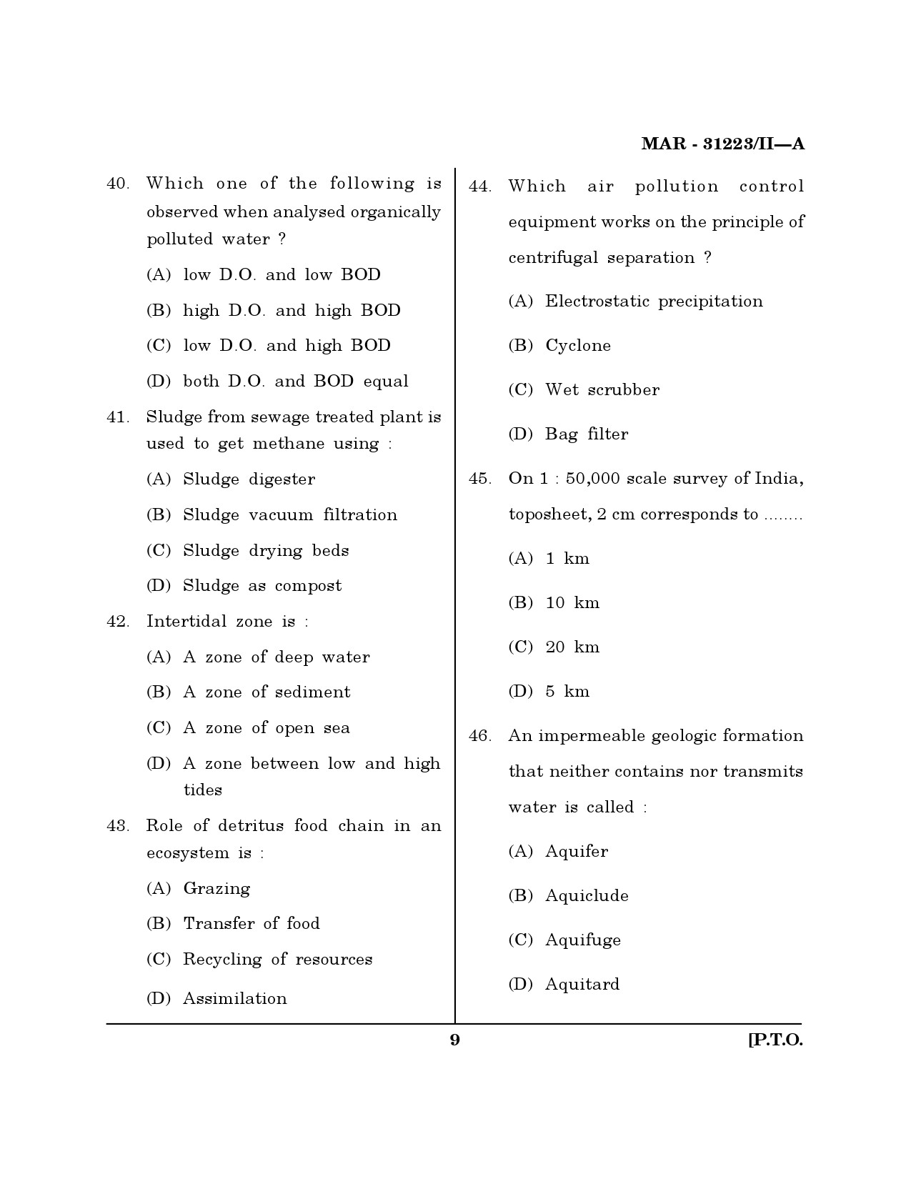 MH SET Environmental Sciences Question Paper II March 2023 8