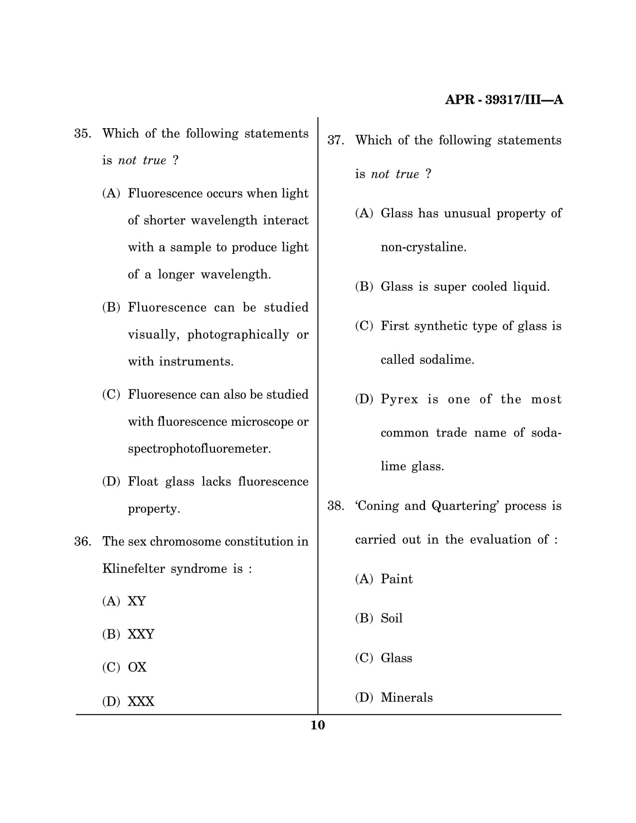 Maharashtra SET Forensic Science Question Paper III April 2017 9