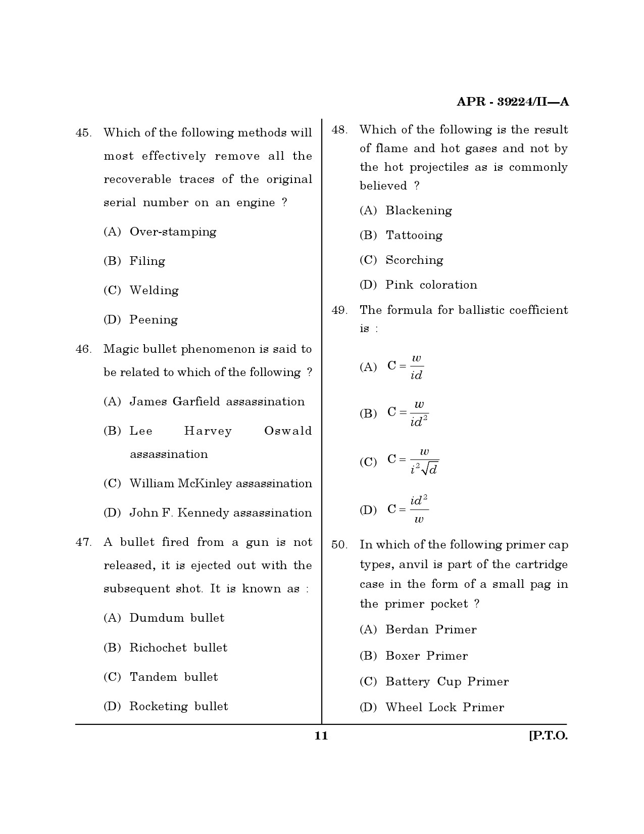 MH SET Forensic Science Question Paper II April 2024 10