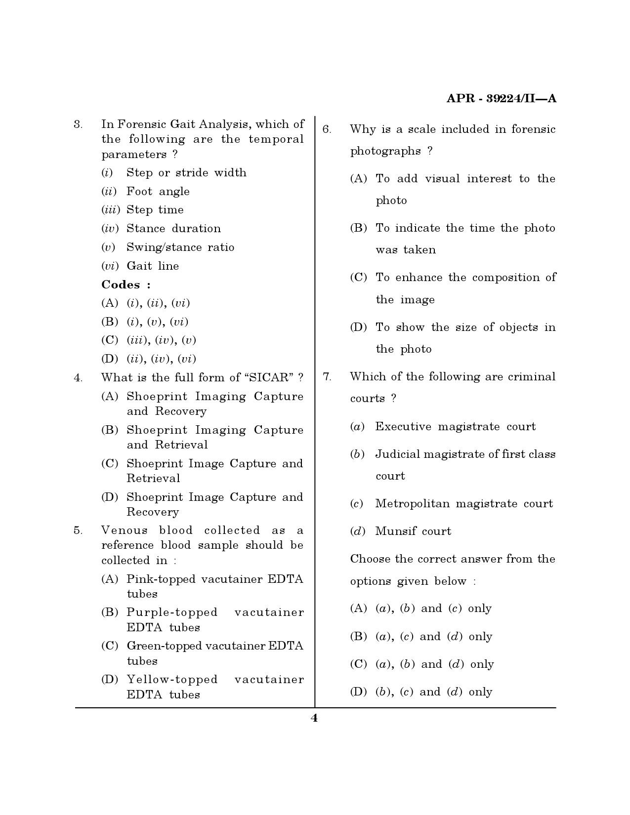 MH SET Forensic Science Question Paper II April 2024 3