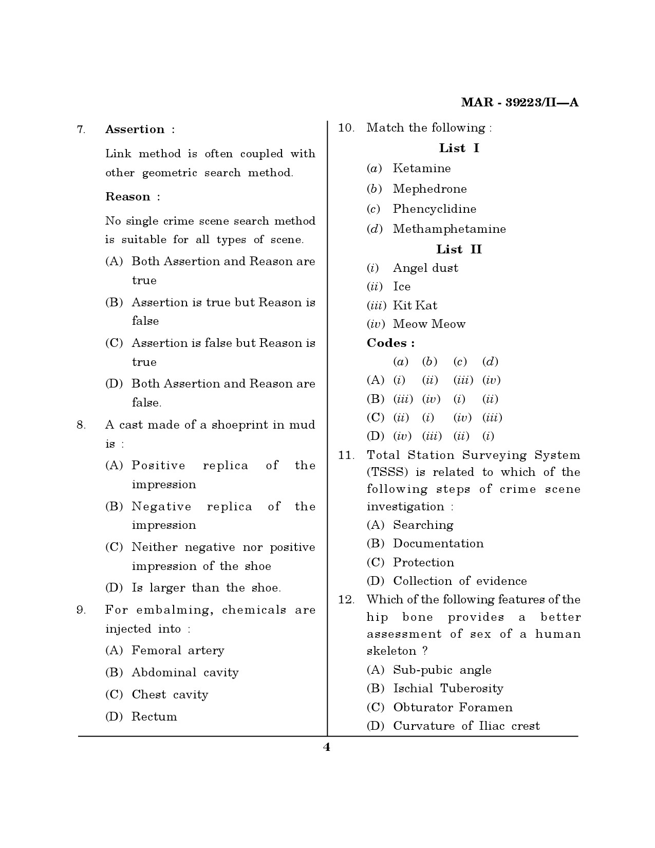 MH SET Forensic Science Question Paper II March 2023 3