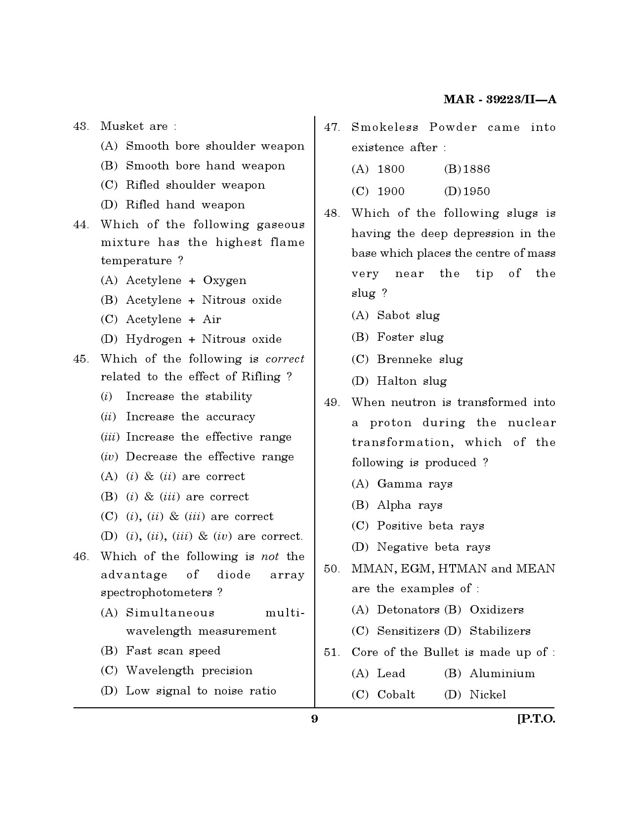 MH SET Forensic Science Question Paper II March 2023 8