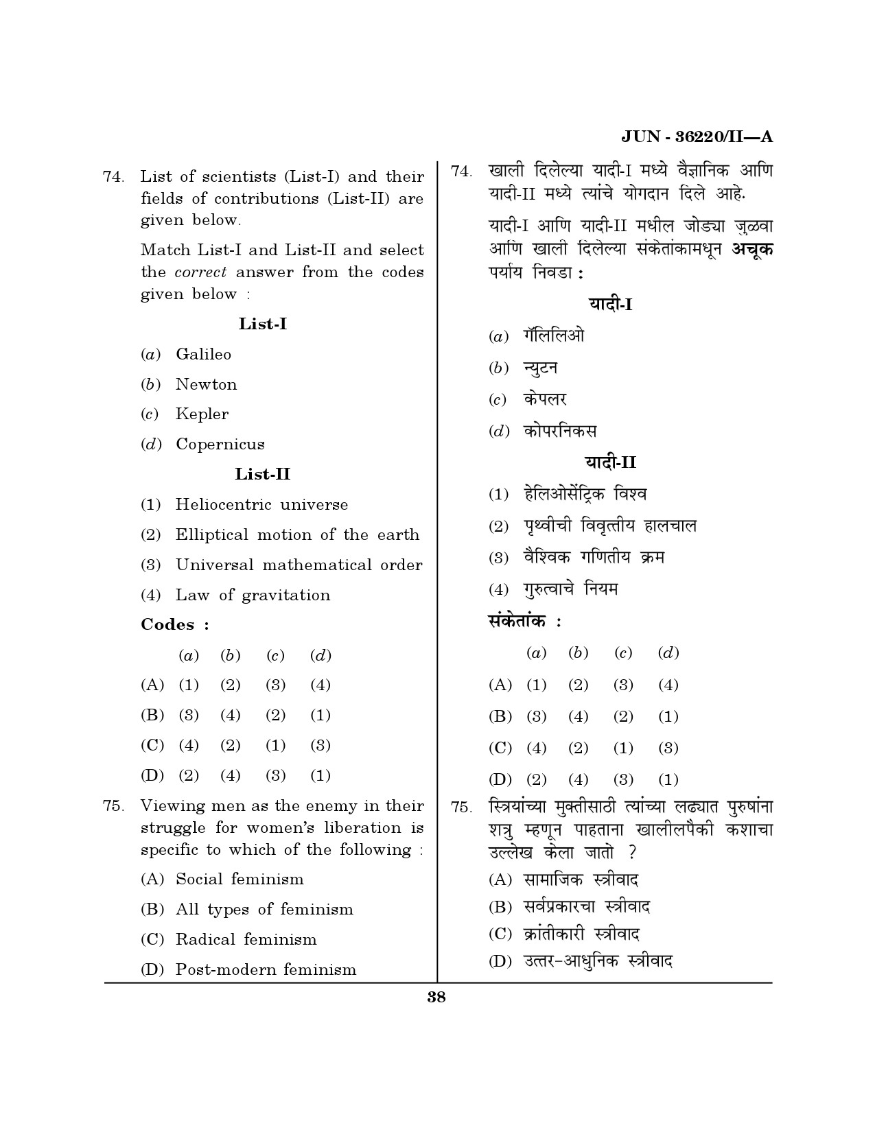 Maharashtra SET Geography Question Paper II June 2020 37