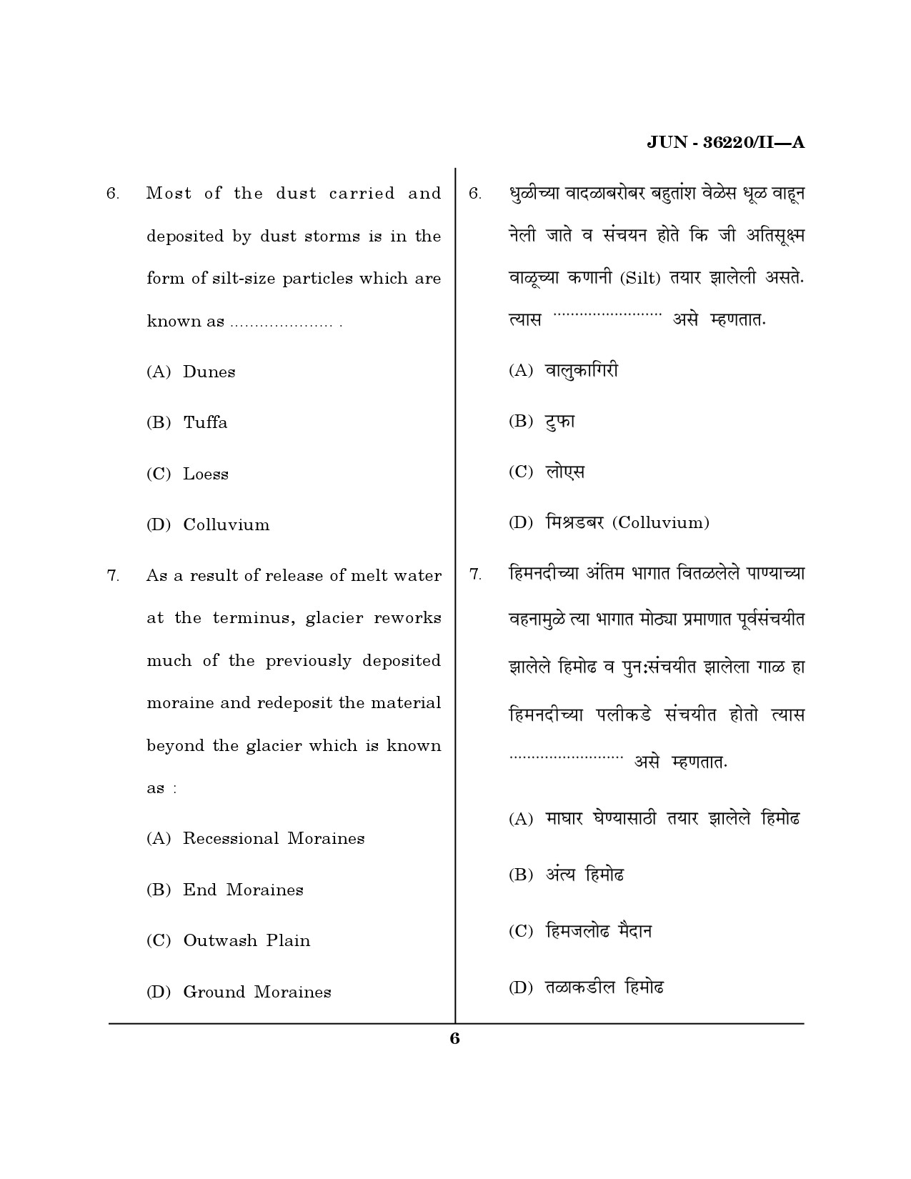 Maharashtra SET Geography Question Paper II June 2020 5