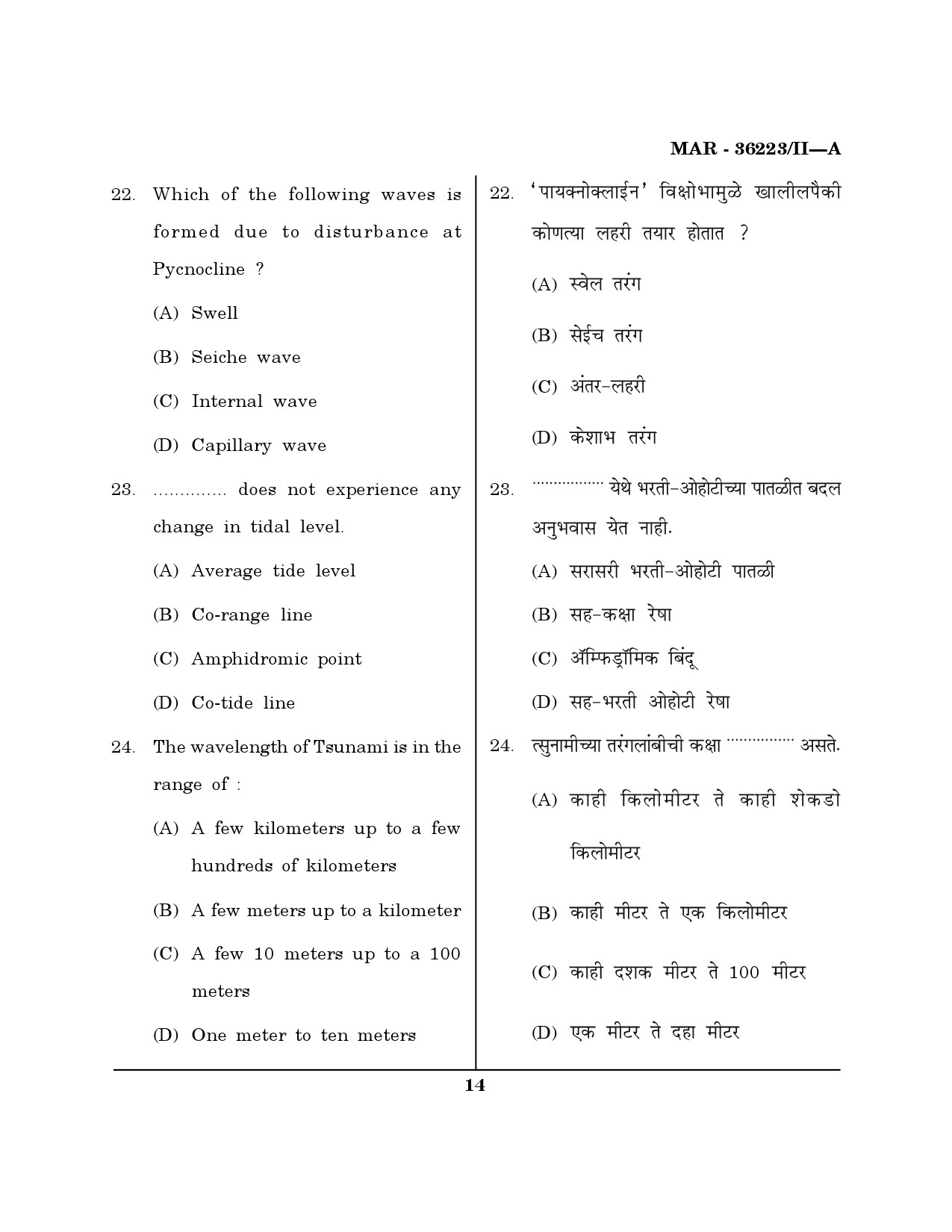 MH SET Geography Question Paper II March 2023 13