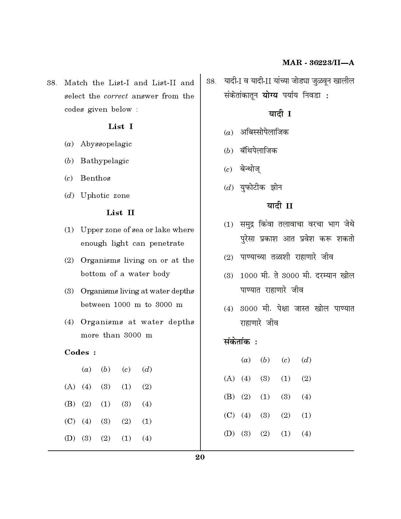 MH SET Geography Question Paper II March 2023 19