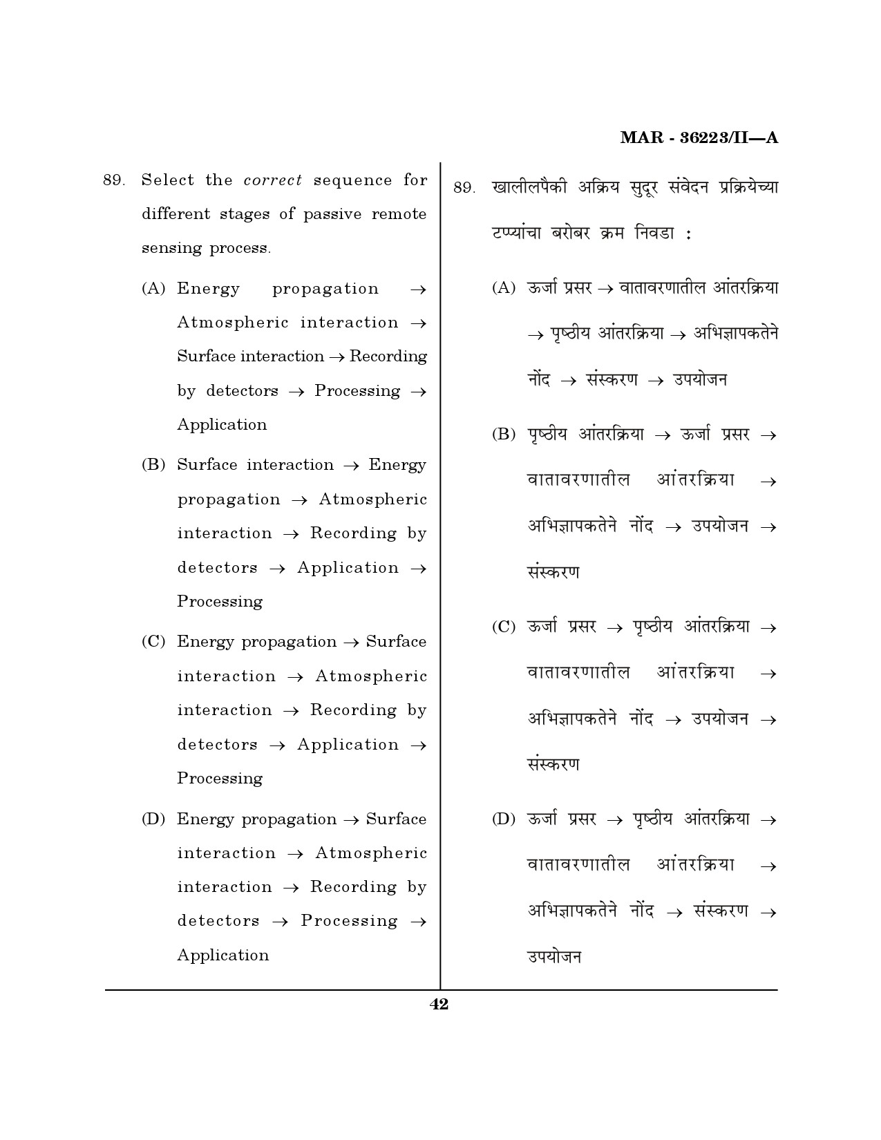 MH SET Geography Question Paper II March 2023 41