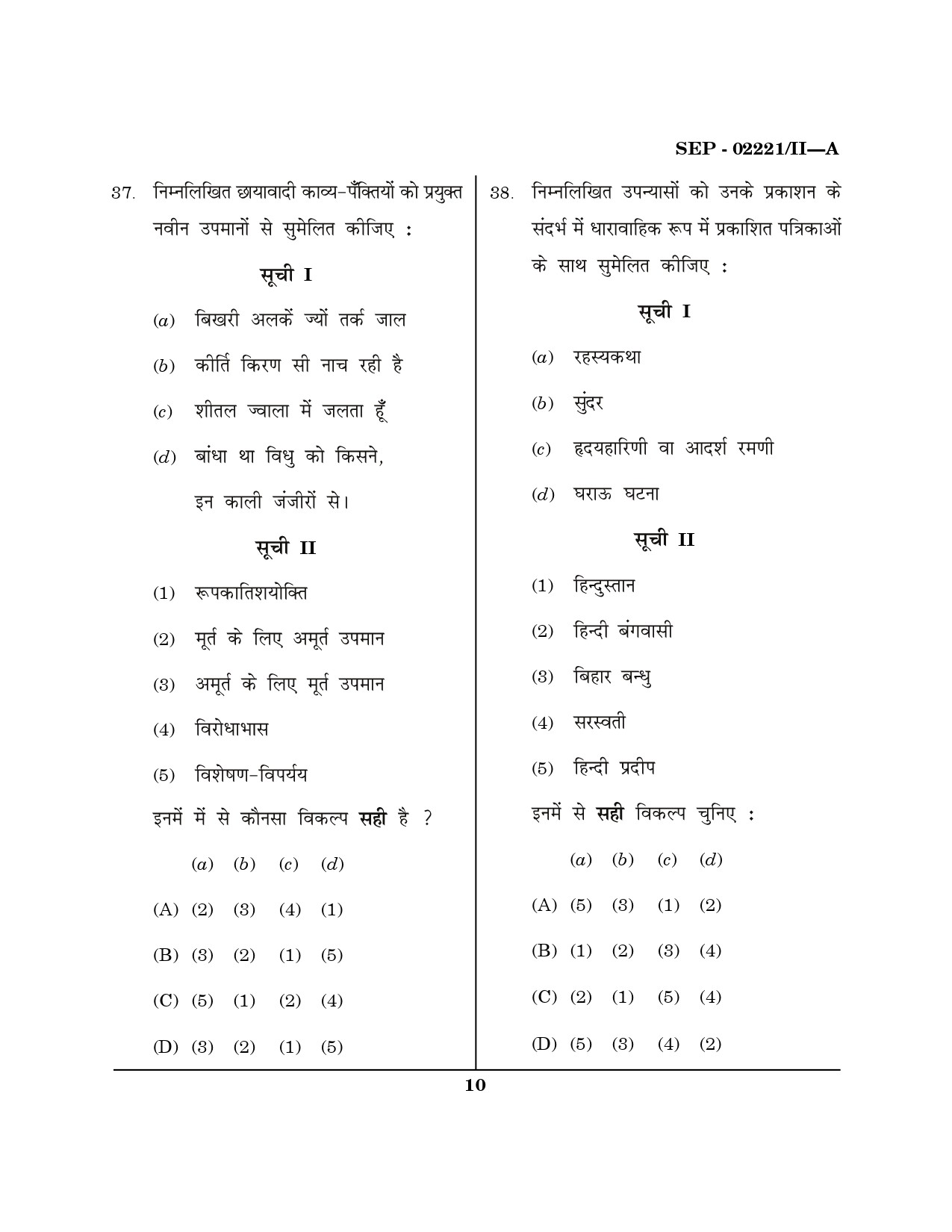 Maharashtra SET Hindi Exam Question Paper September 2021 9