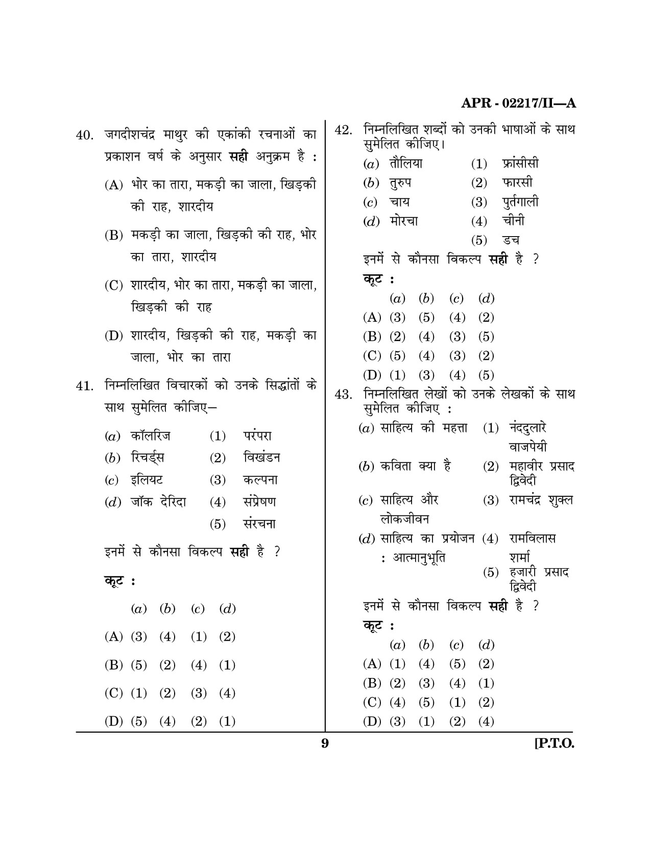 Maharashtra SET Hindi Question Paper II April 2017 8