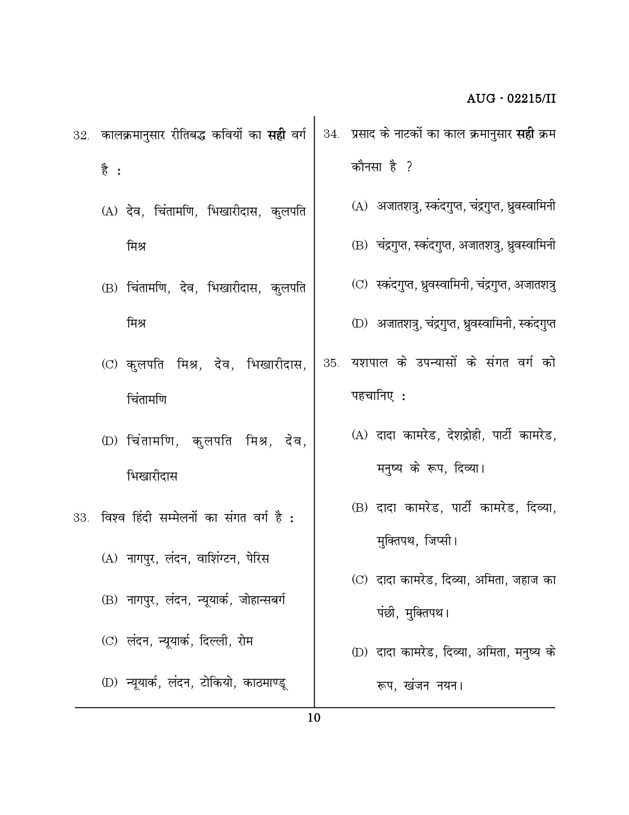 Maharashtra SET Hindi Question Paper II August 2015 9