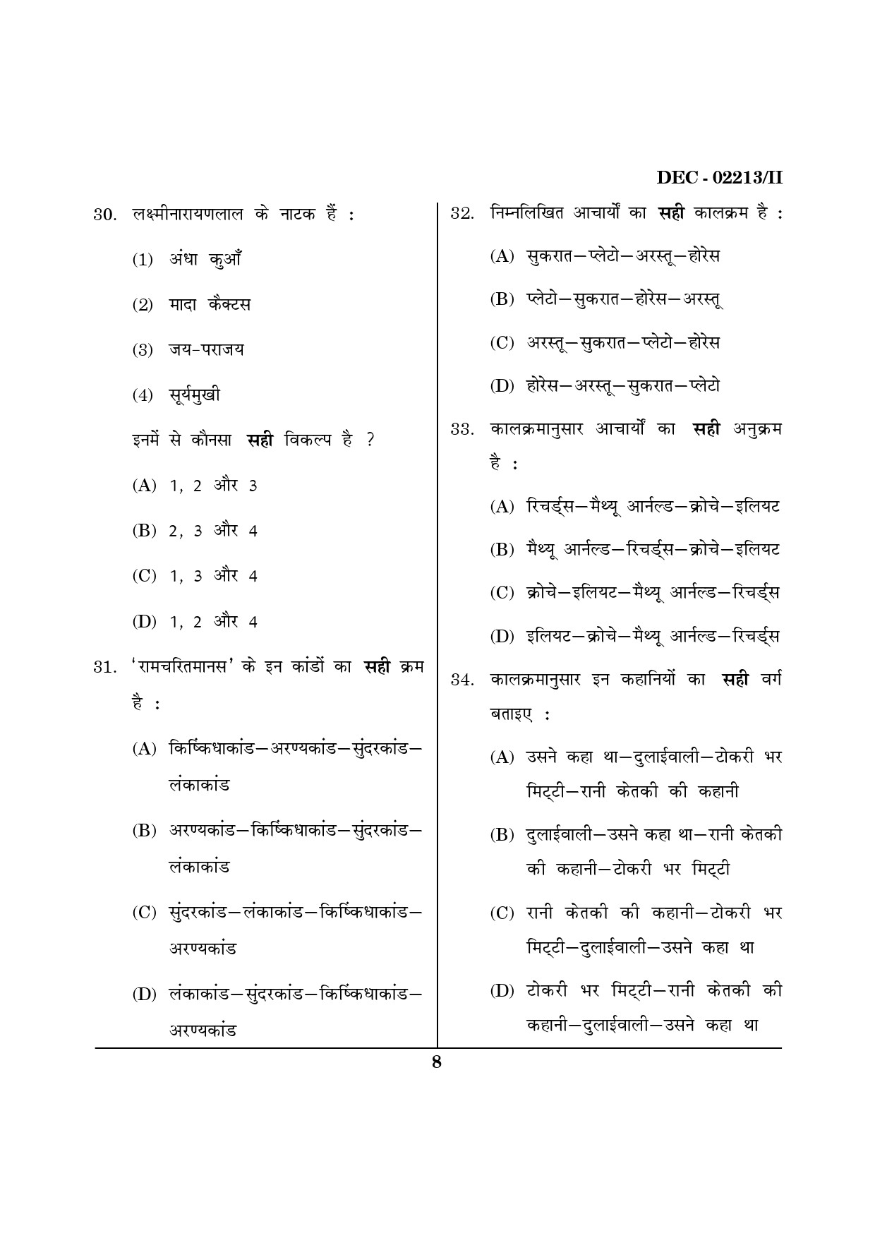 Maharashtra SET Hindi Question Paper II December 2013 7