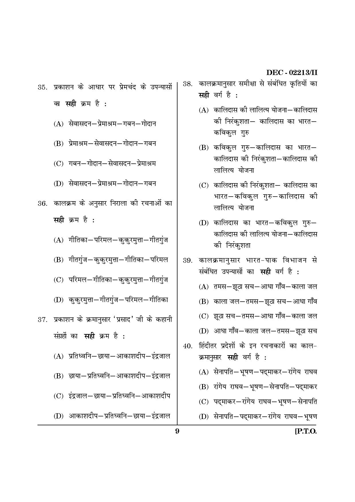 Maharashtra SET Hindi Question Paper II December 2013 8